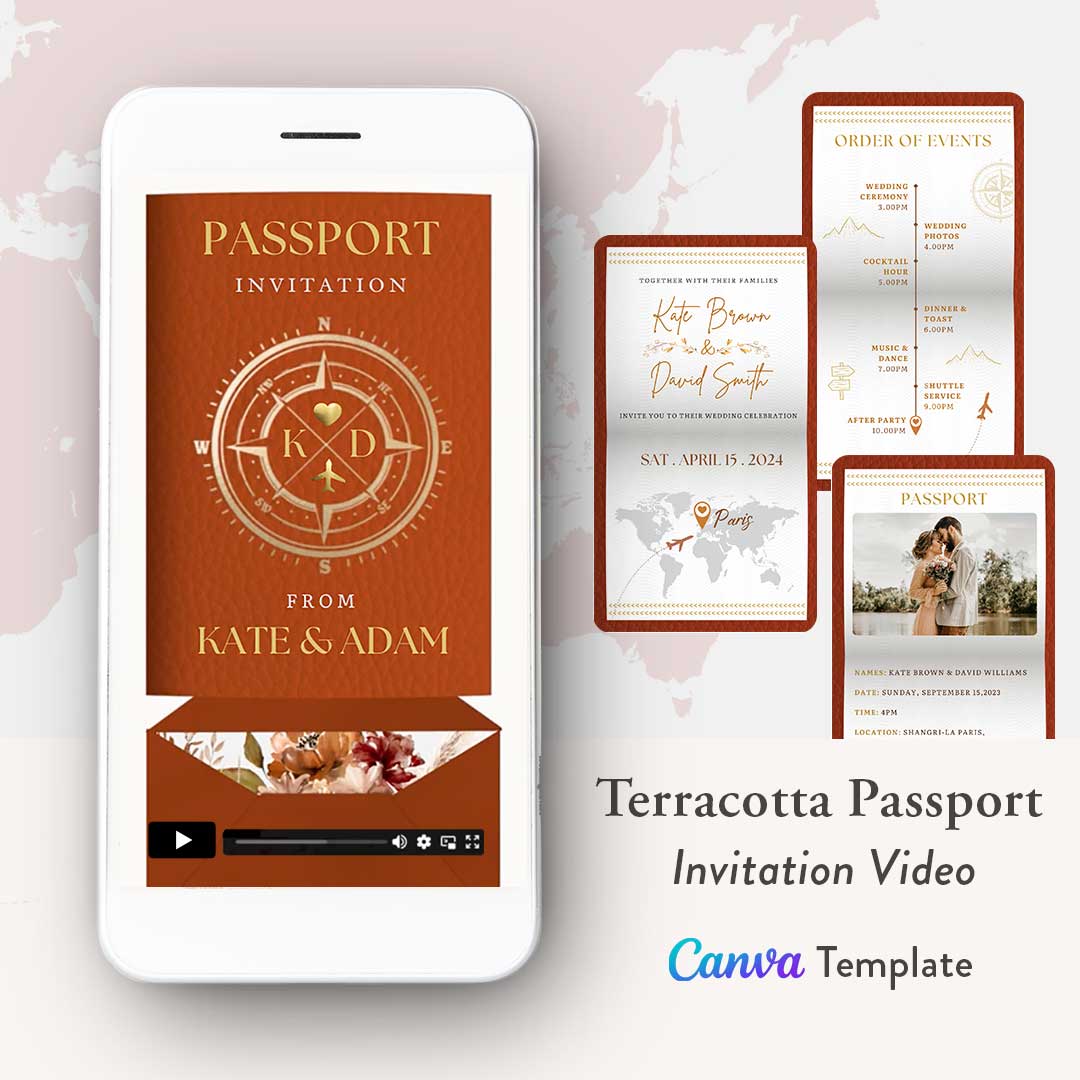 Terracotta Destination Wedding Invitation Video