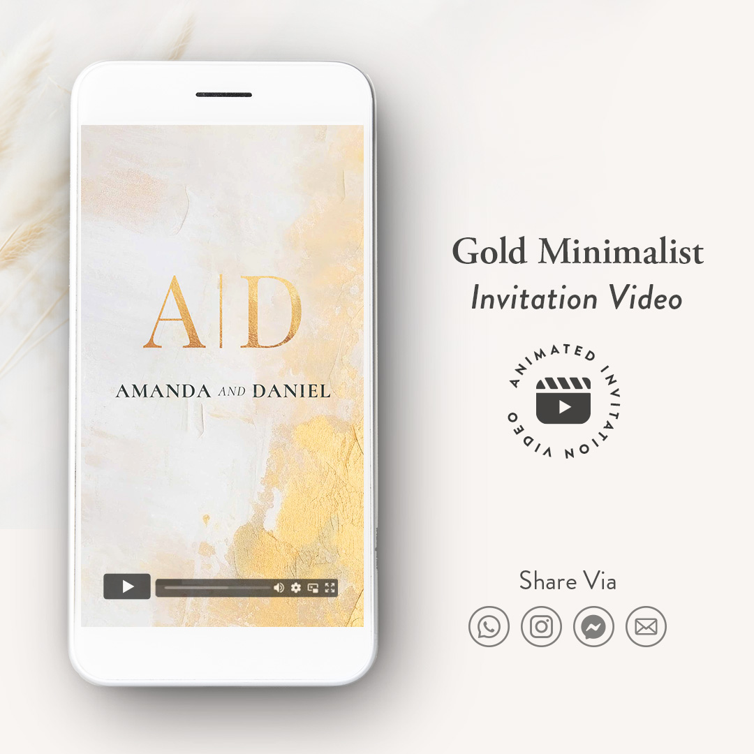 Gold Wedding Invitation