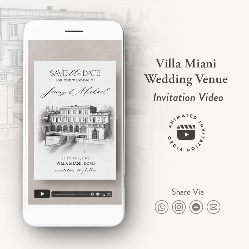 Villa Miani Wedding Venue Invitation video