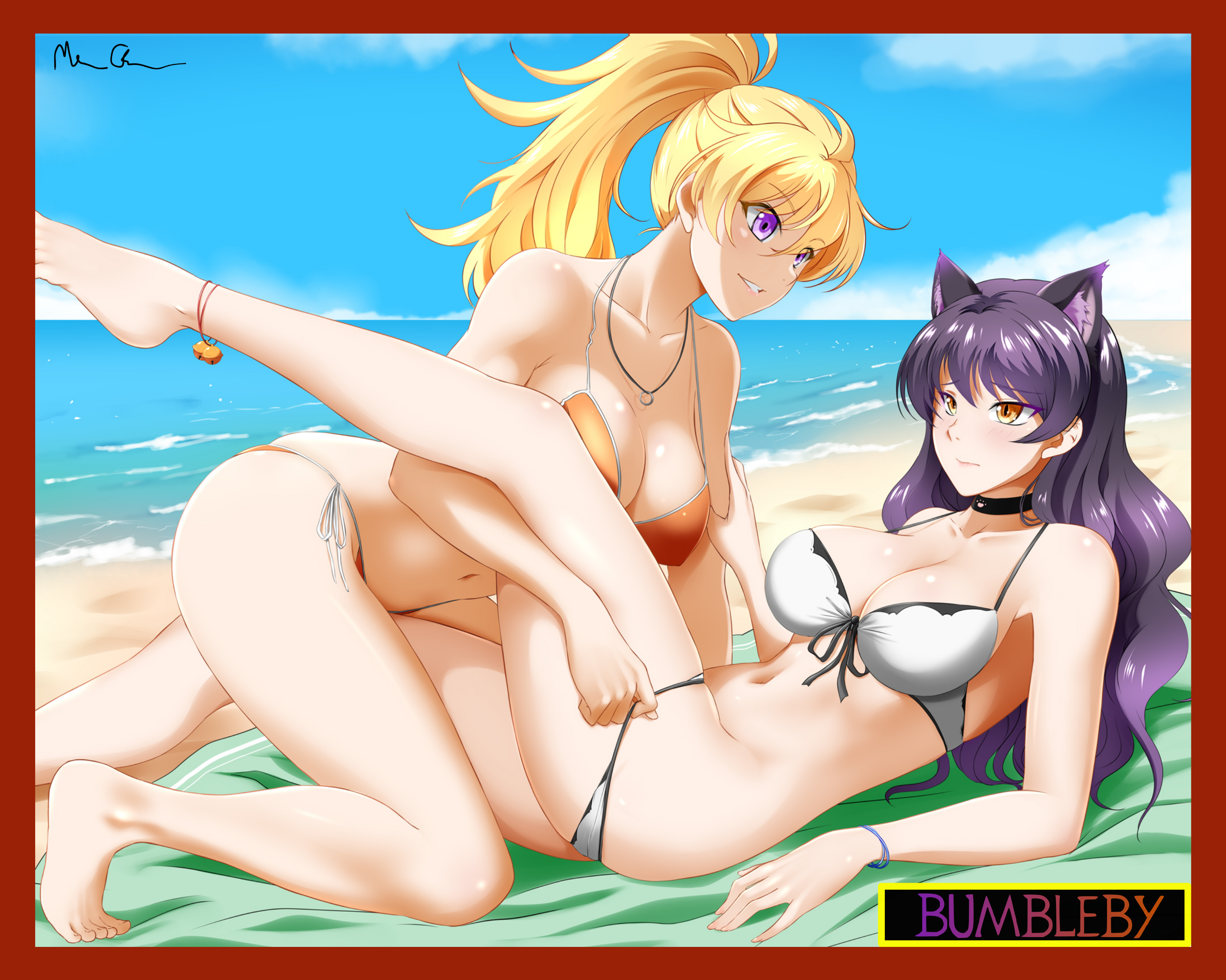 Yang Xiao Long x Blake Belladonna RWBY Art Print