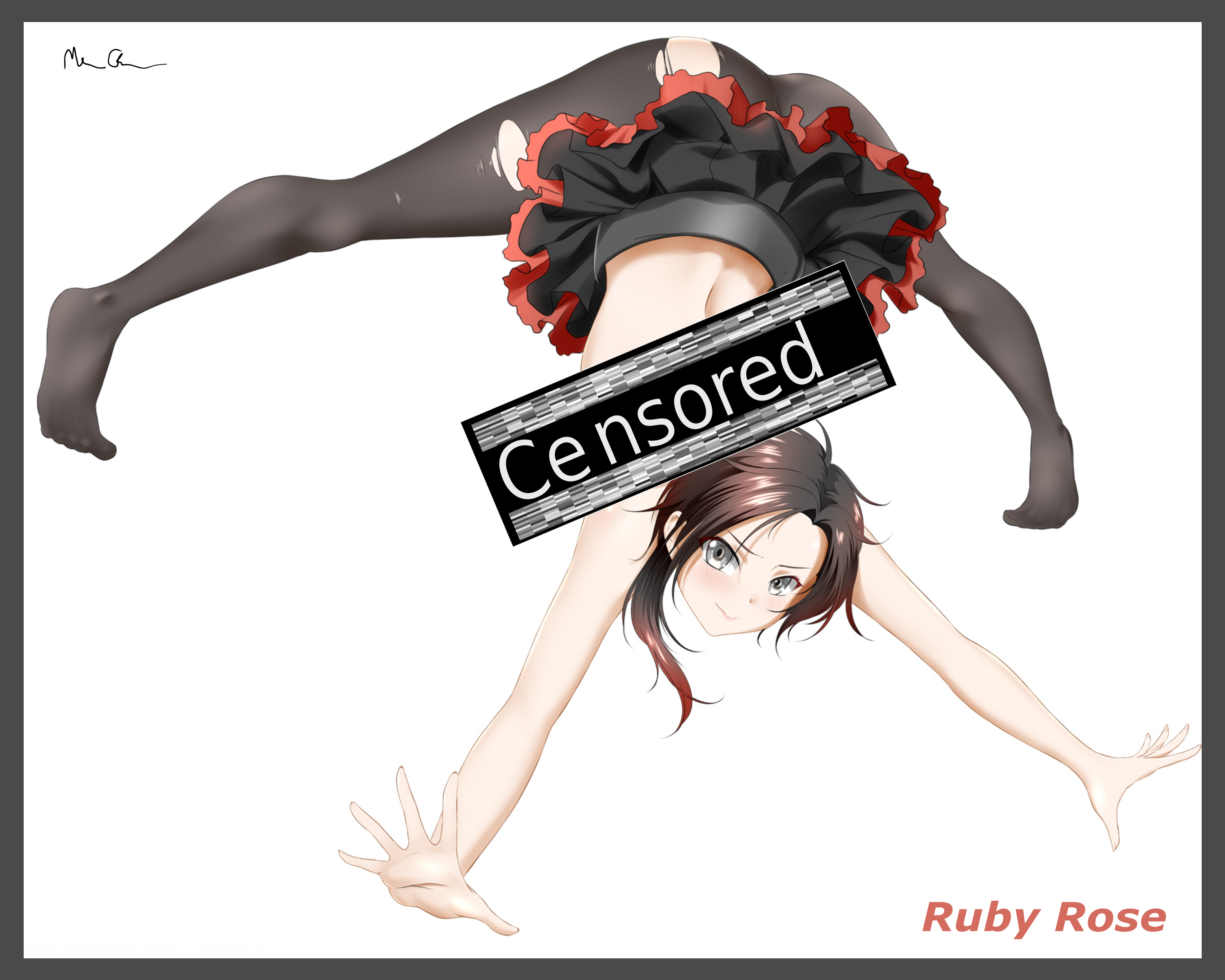 Ruby Rose RWBY Anime Art Print v3