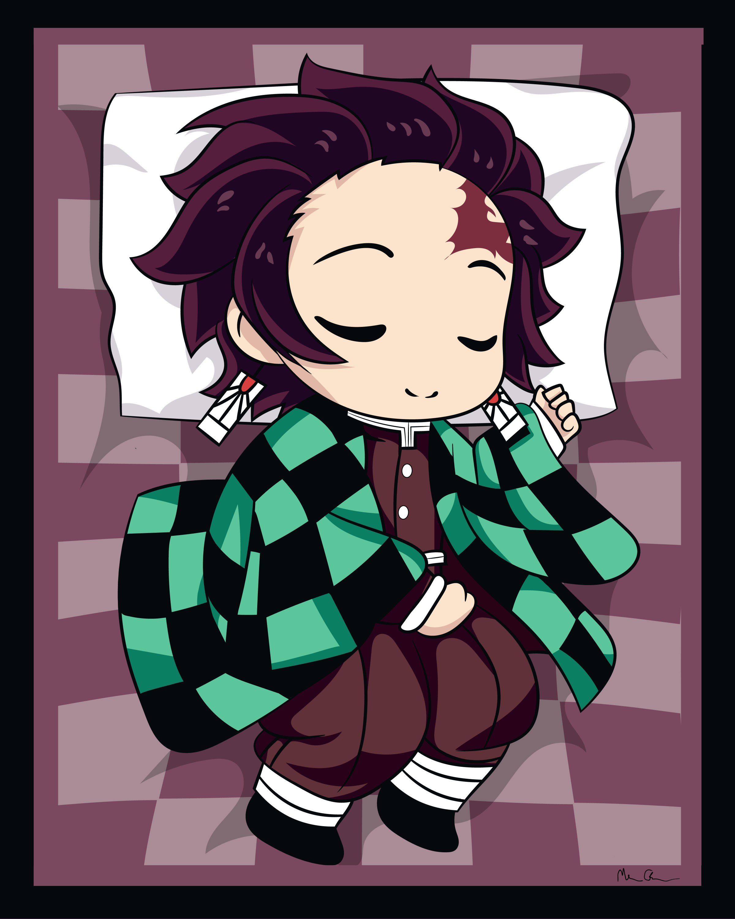 Tanjiro Kamado Chibi Art Print