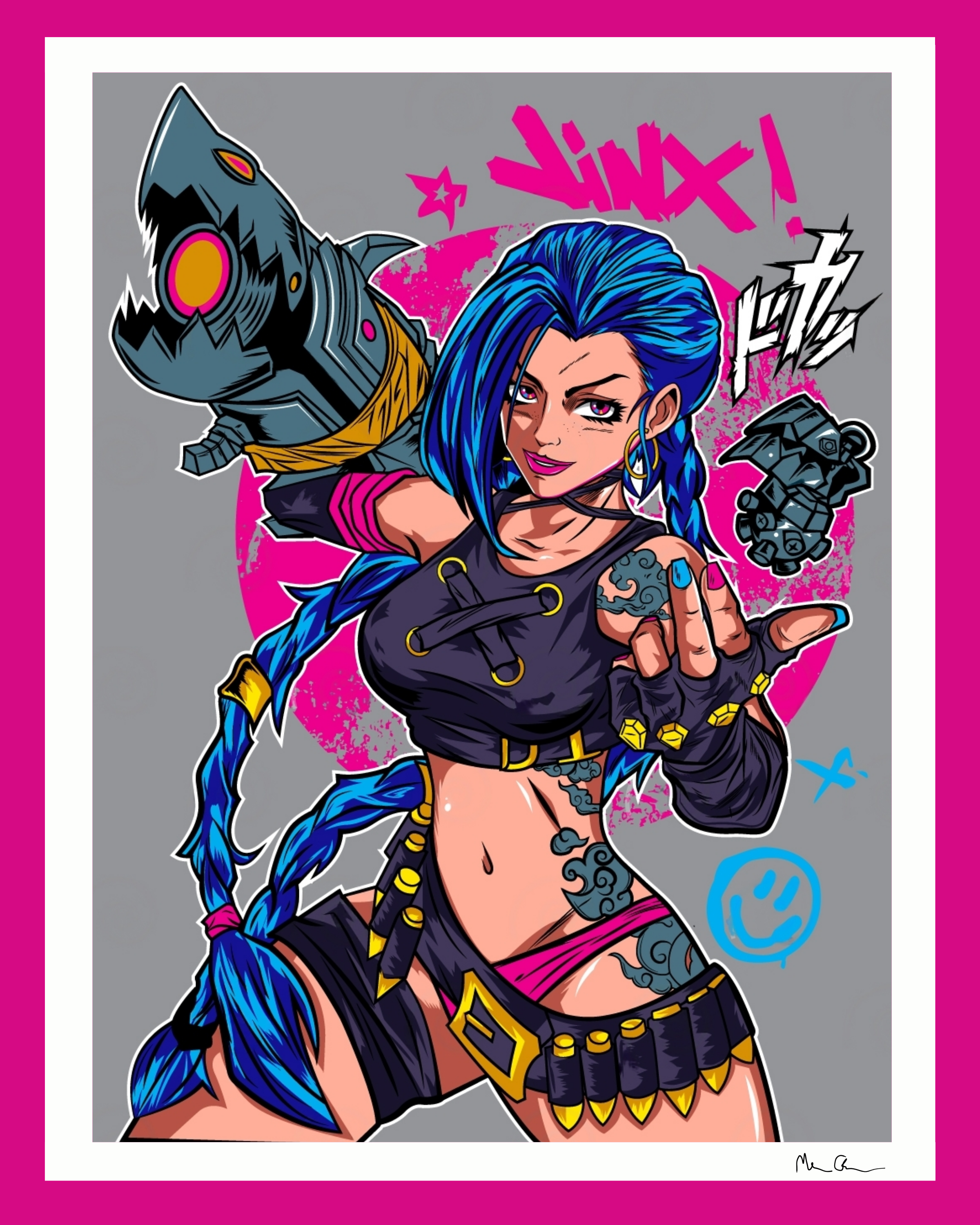 Jinx LoL Art Print Poster