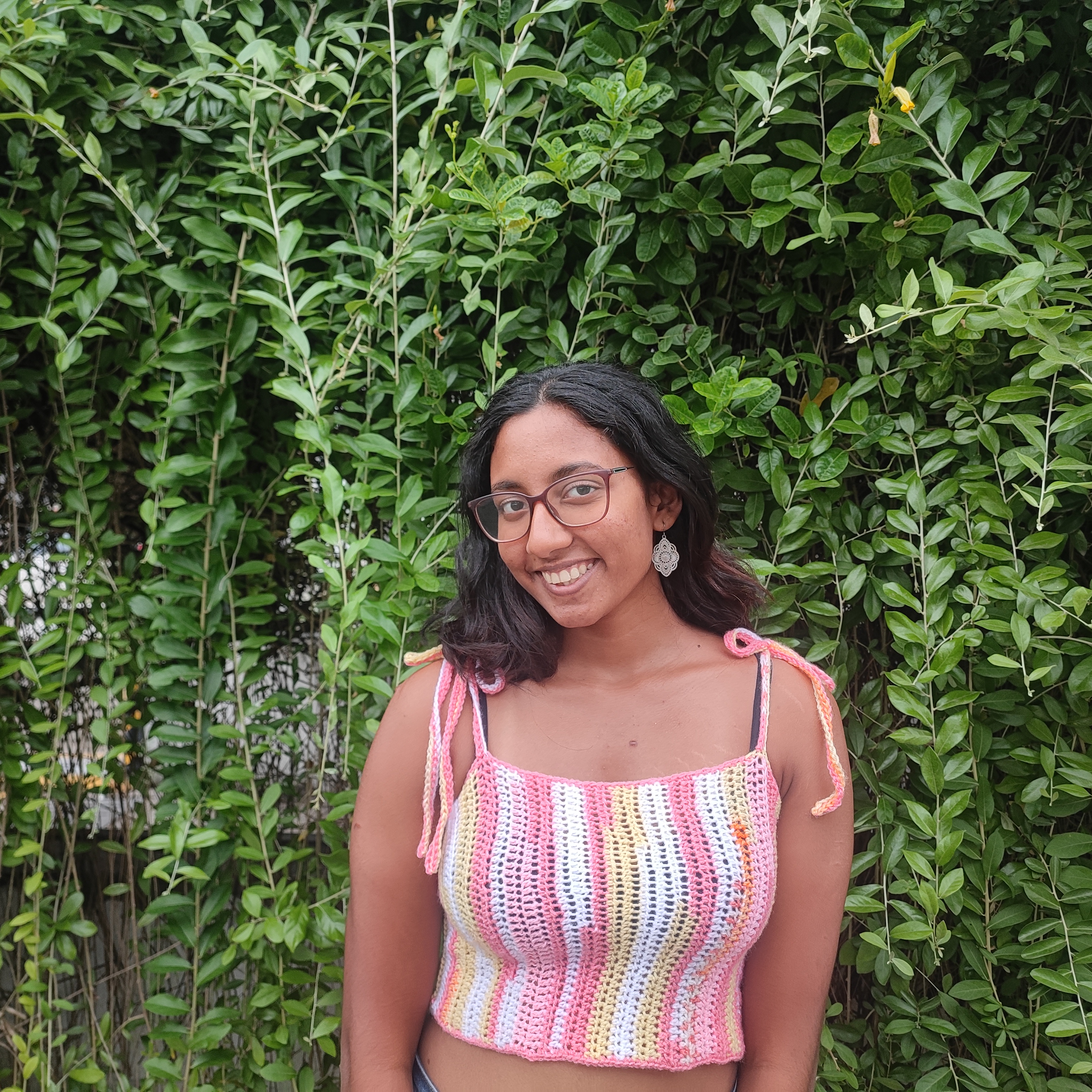 Summer Scrap Yarn Tie Top