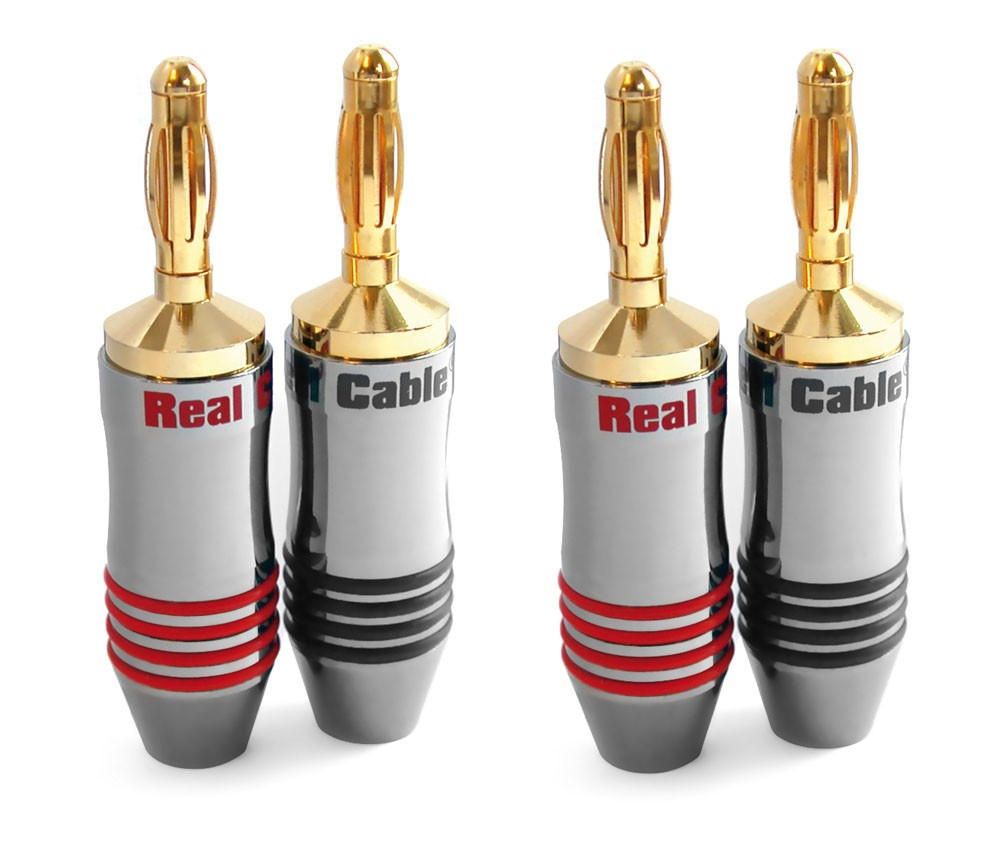 REAL CABLE B7210 FICHES BANANES X4