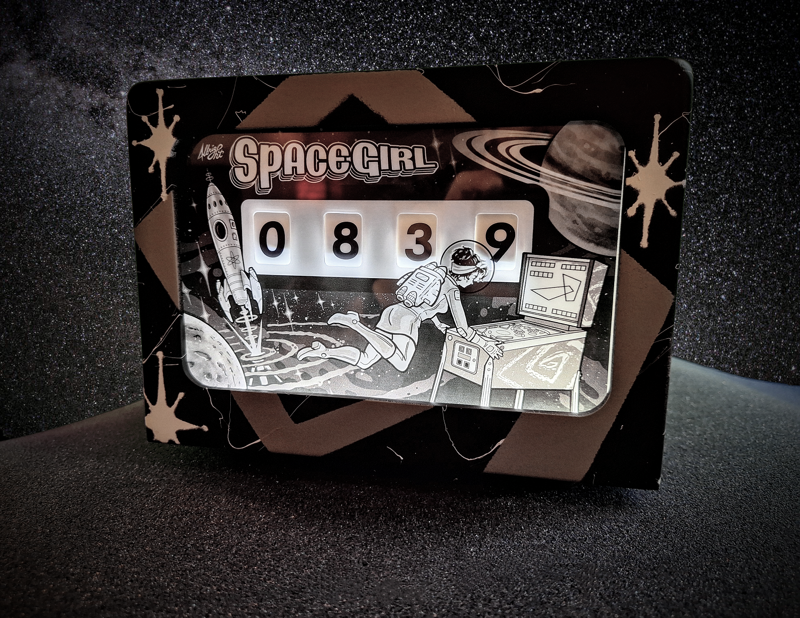 Space Girl Eclipse Clock