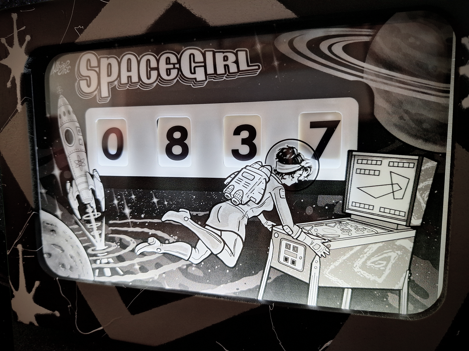 Space Girl Eclipse Clock