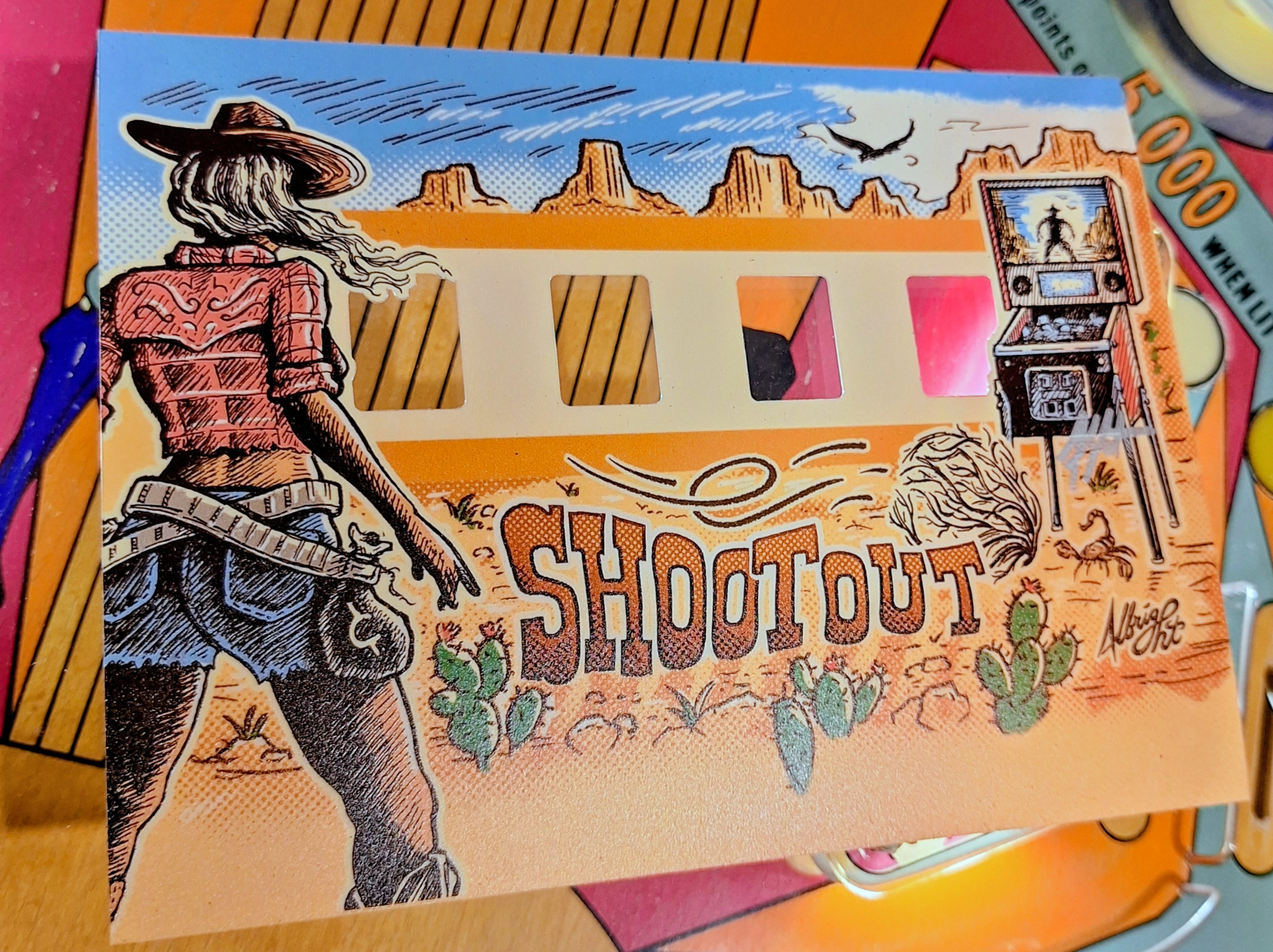 Shootout translite - Autographed by Brad Albright