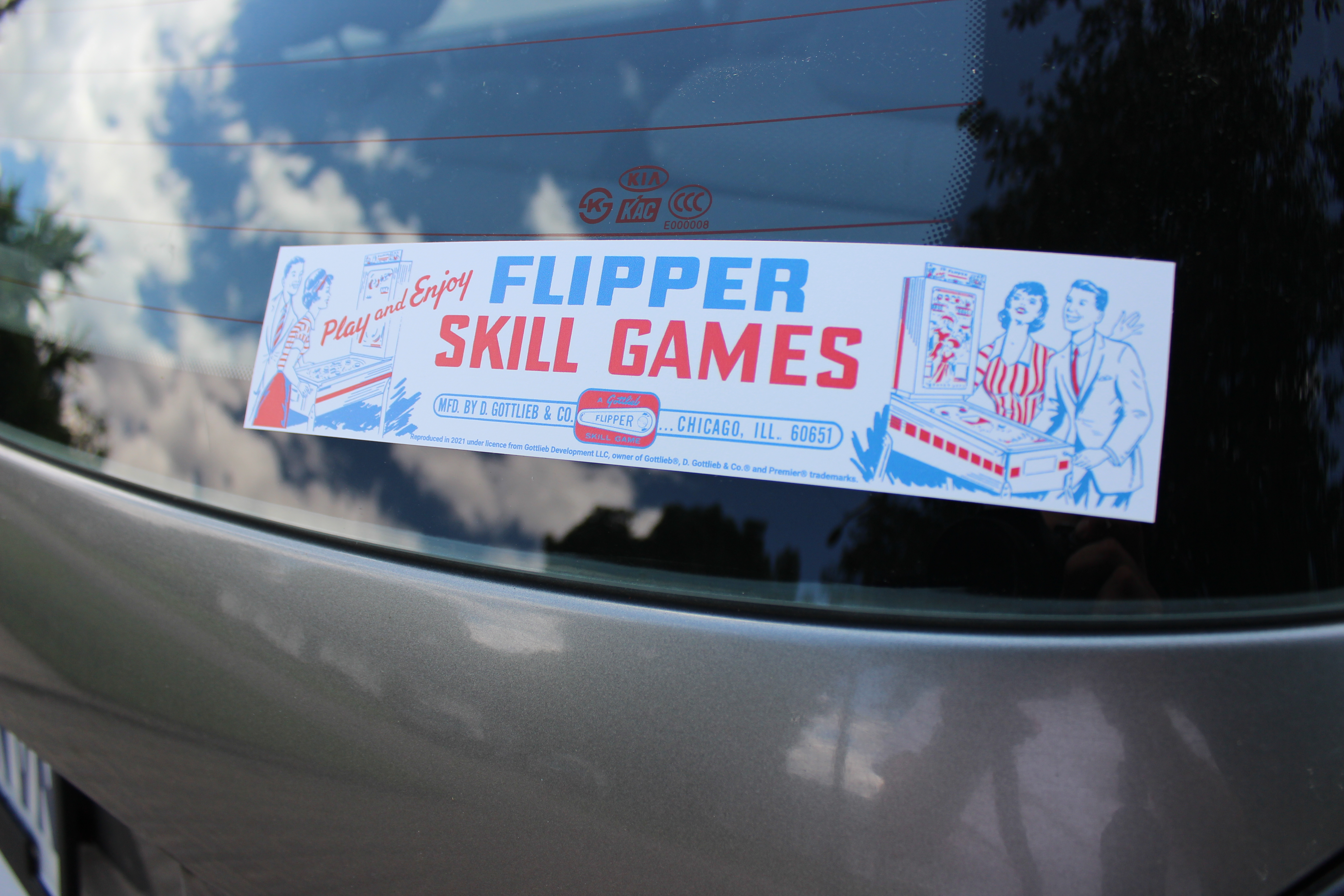 Gottlieb® Flipper Skill Games Bumper Sticker