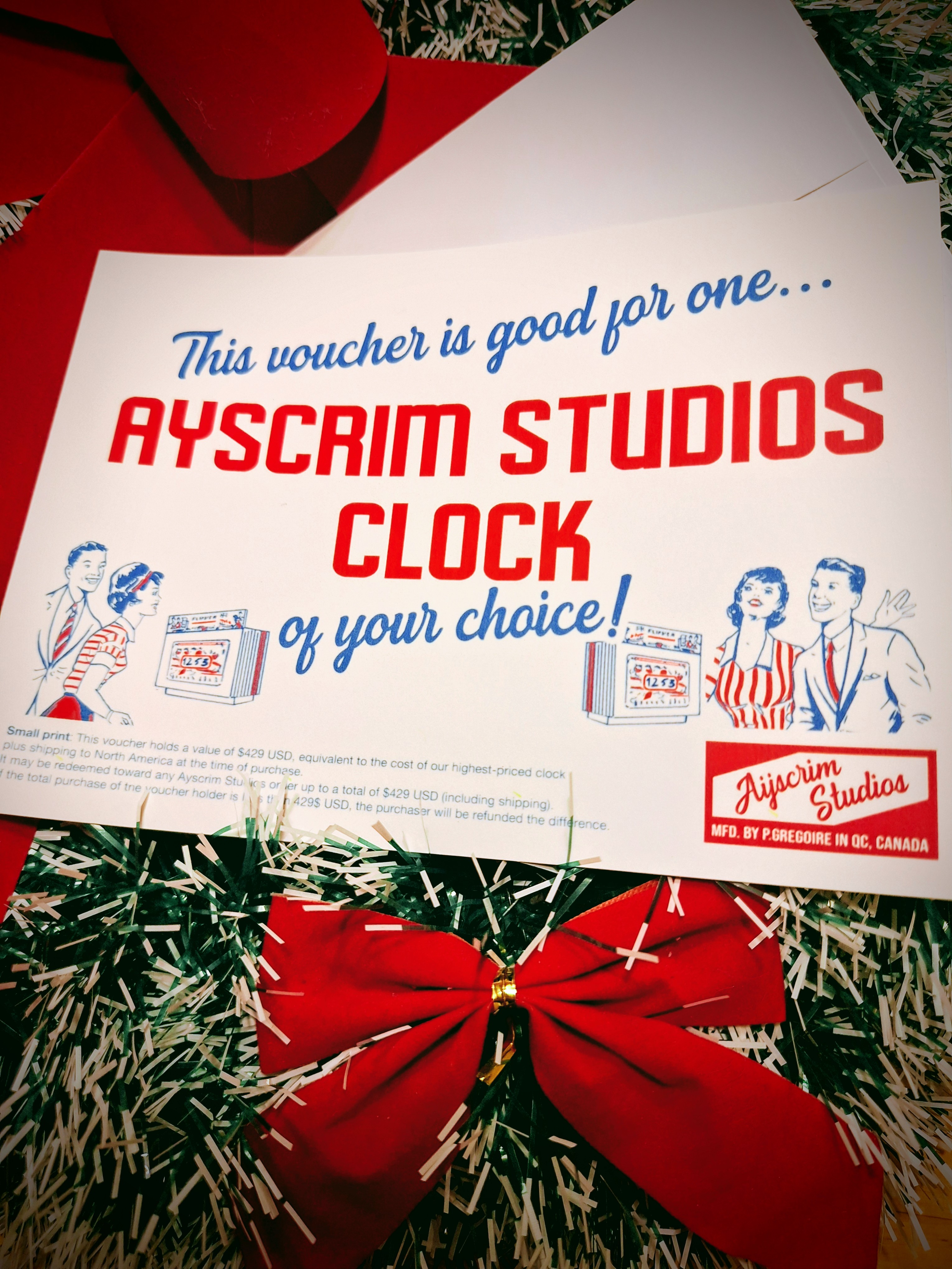 Ayscrim Studios Clock Voucher