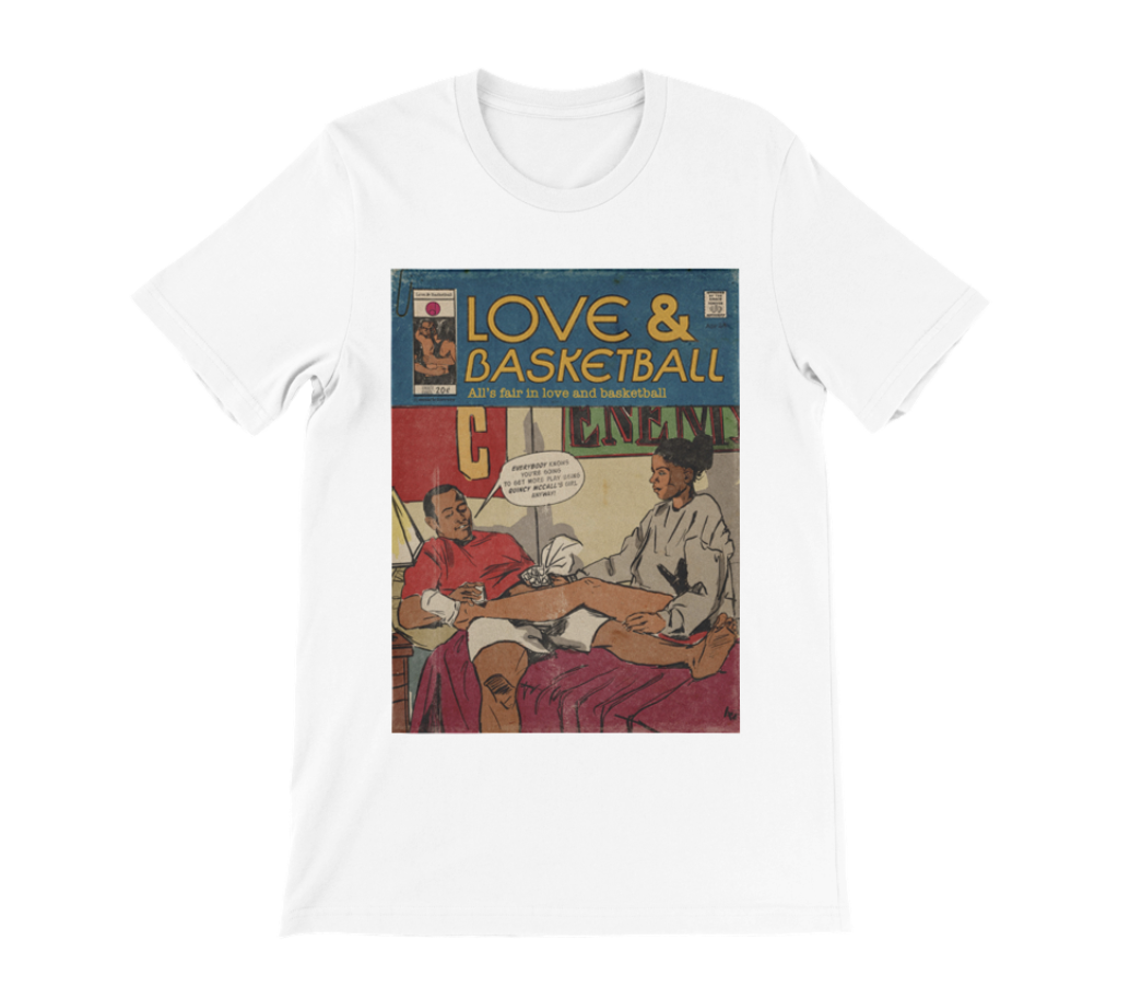 "Love and Basketball" Amacie Comix Premium Unisex Crewneck T-shirt