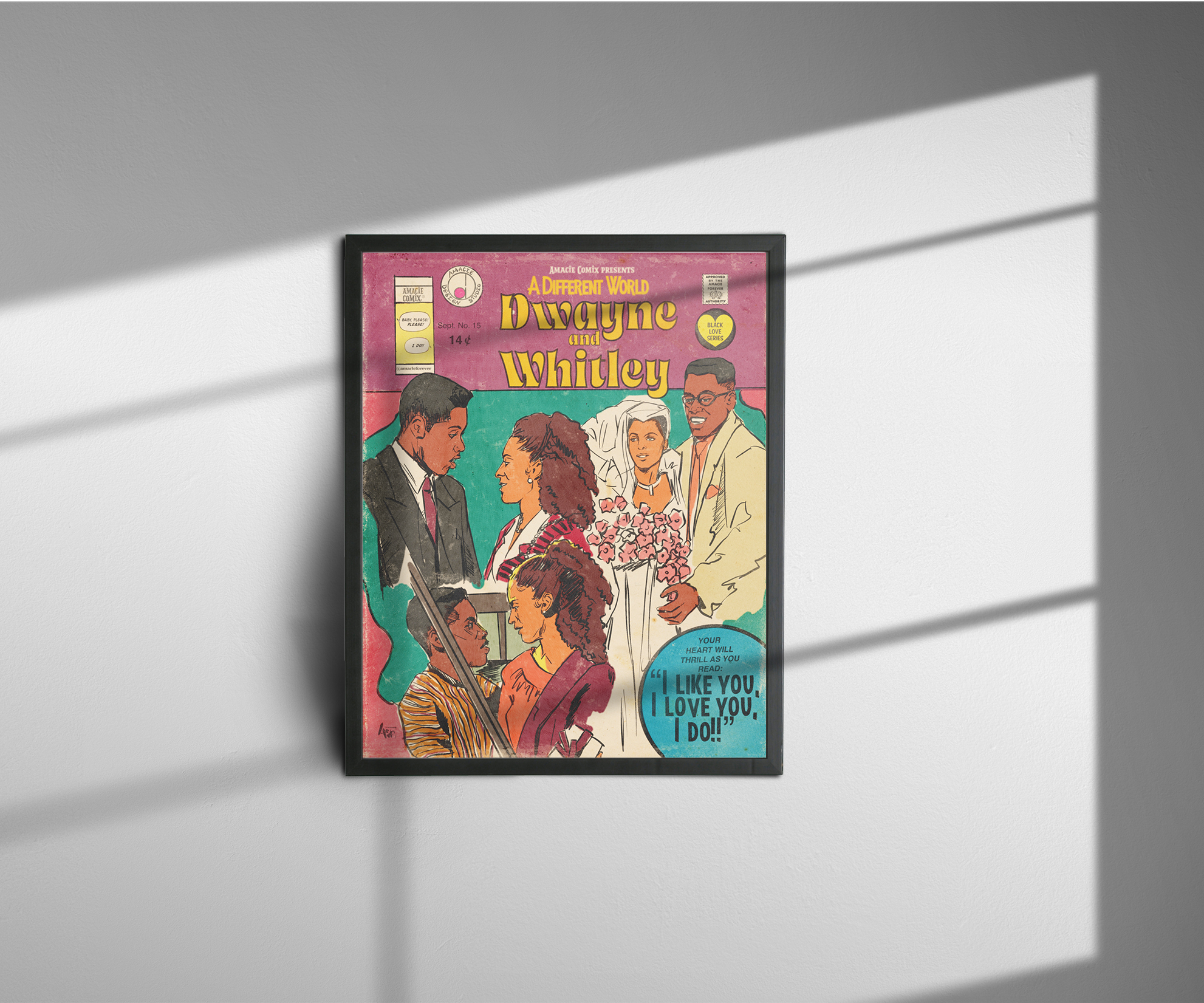 "Dwayne and Whitley" Amacie Comix Print
