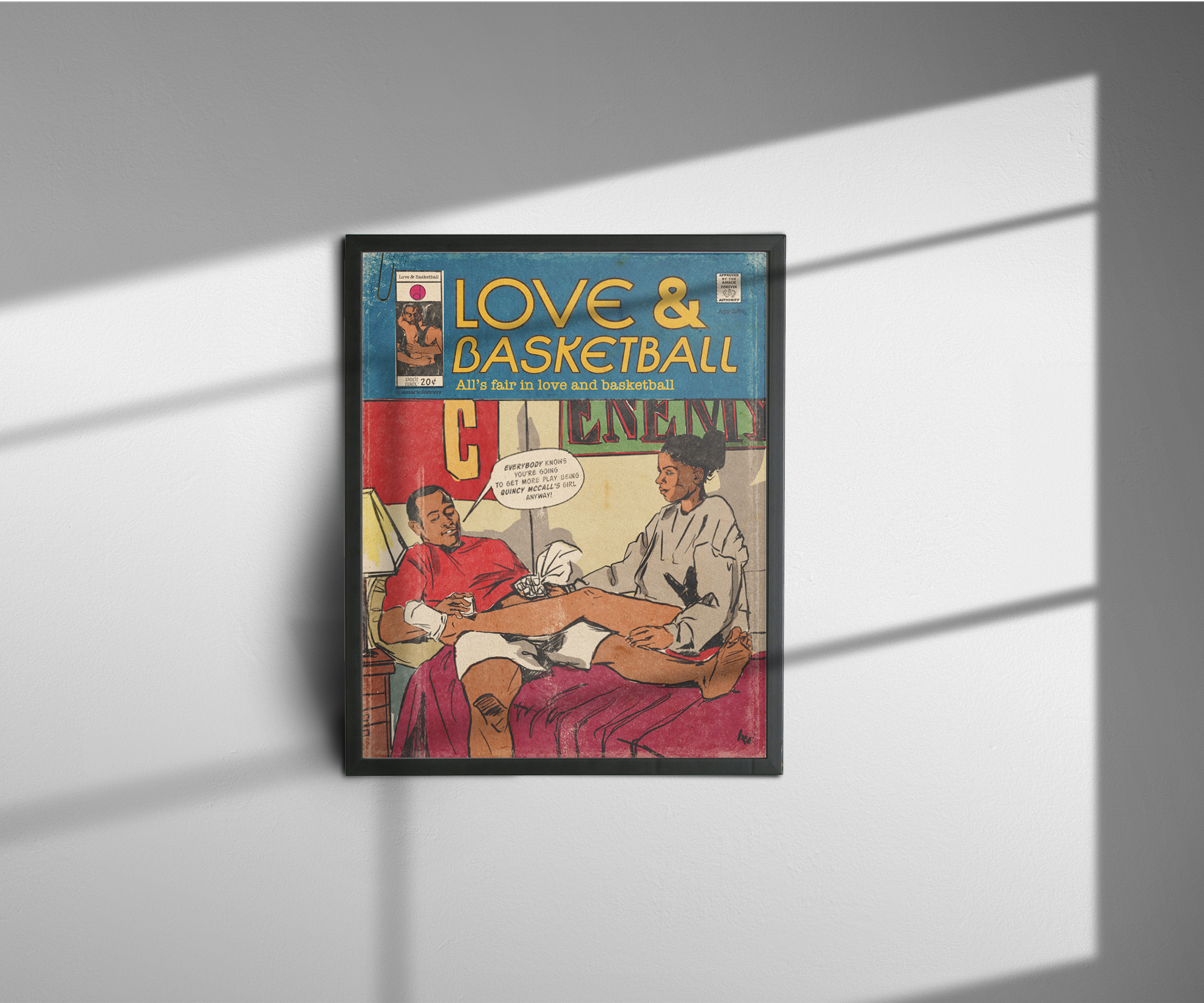 "Love and Basketball" Amacie Comix Print