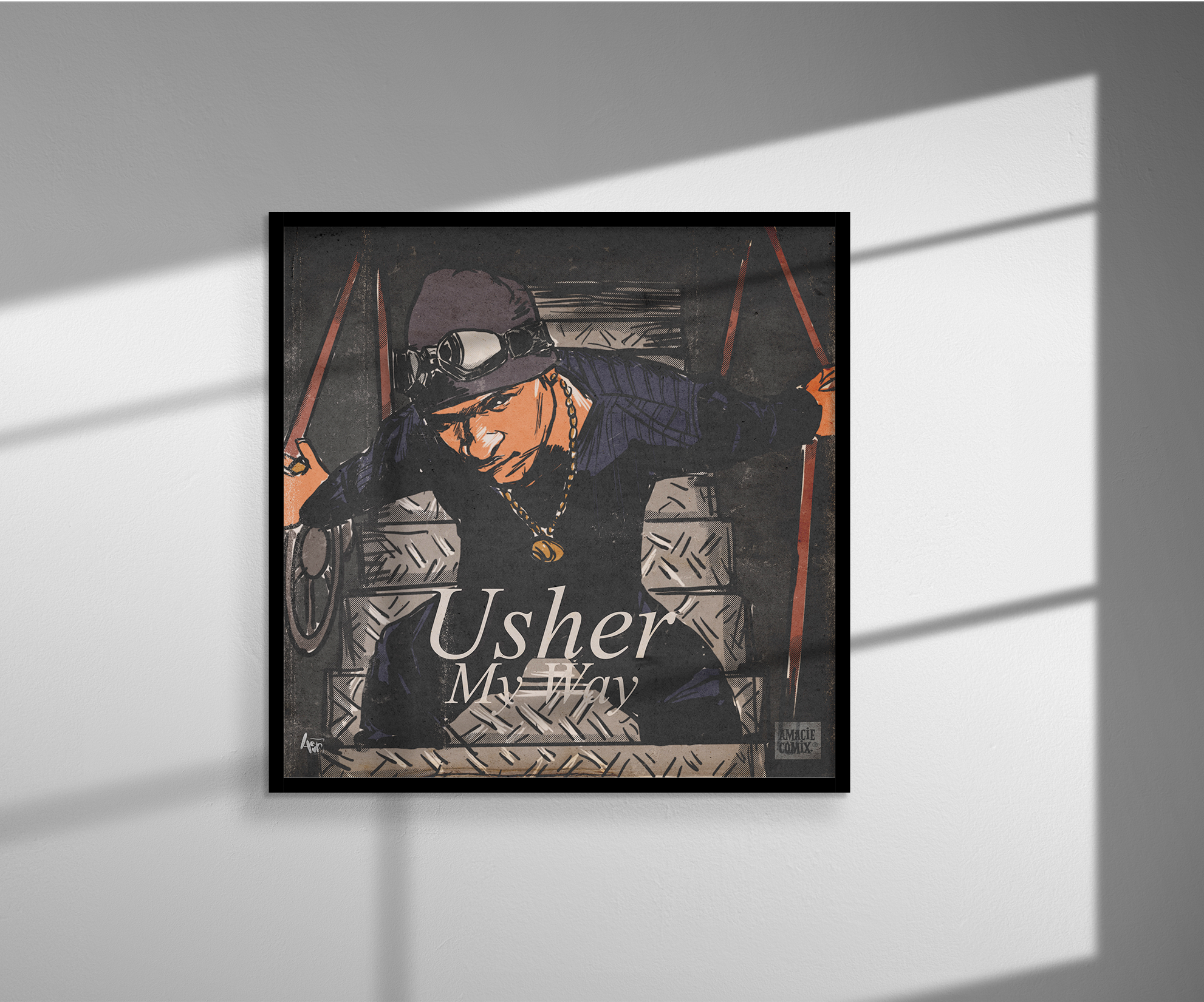 "Usher - My Way" Amacie Comix Print