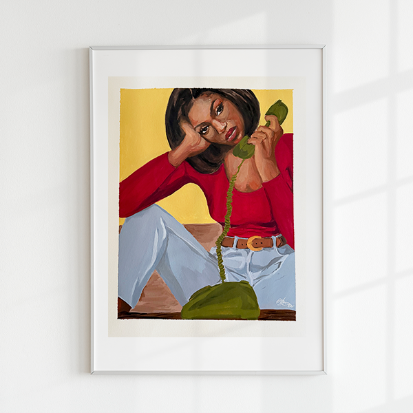 "Him again...?!" Gouache Painting Print