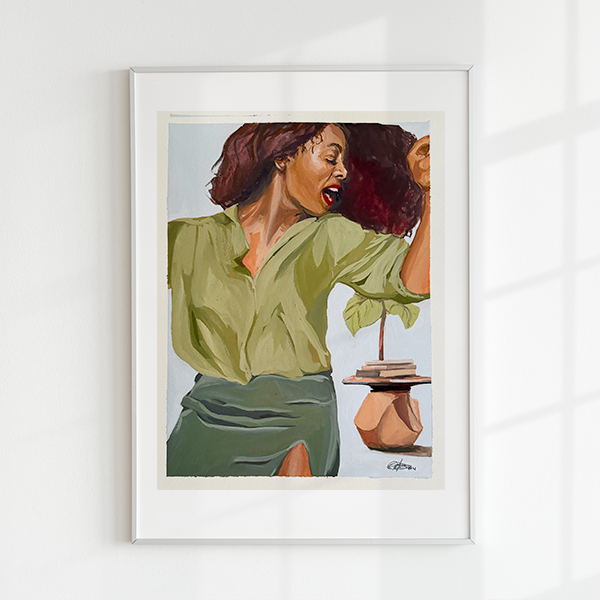 "Dance Like No One's Watching" Gouache Painting Print