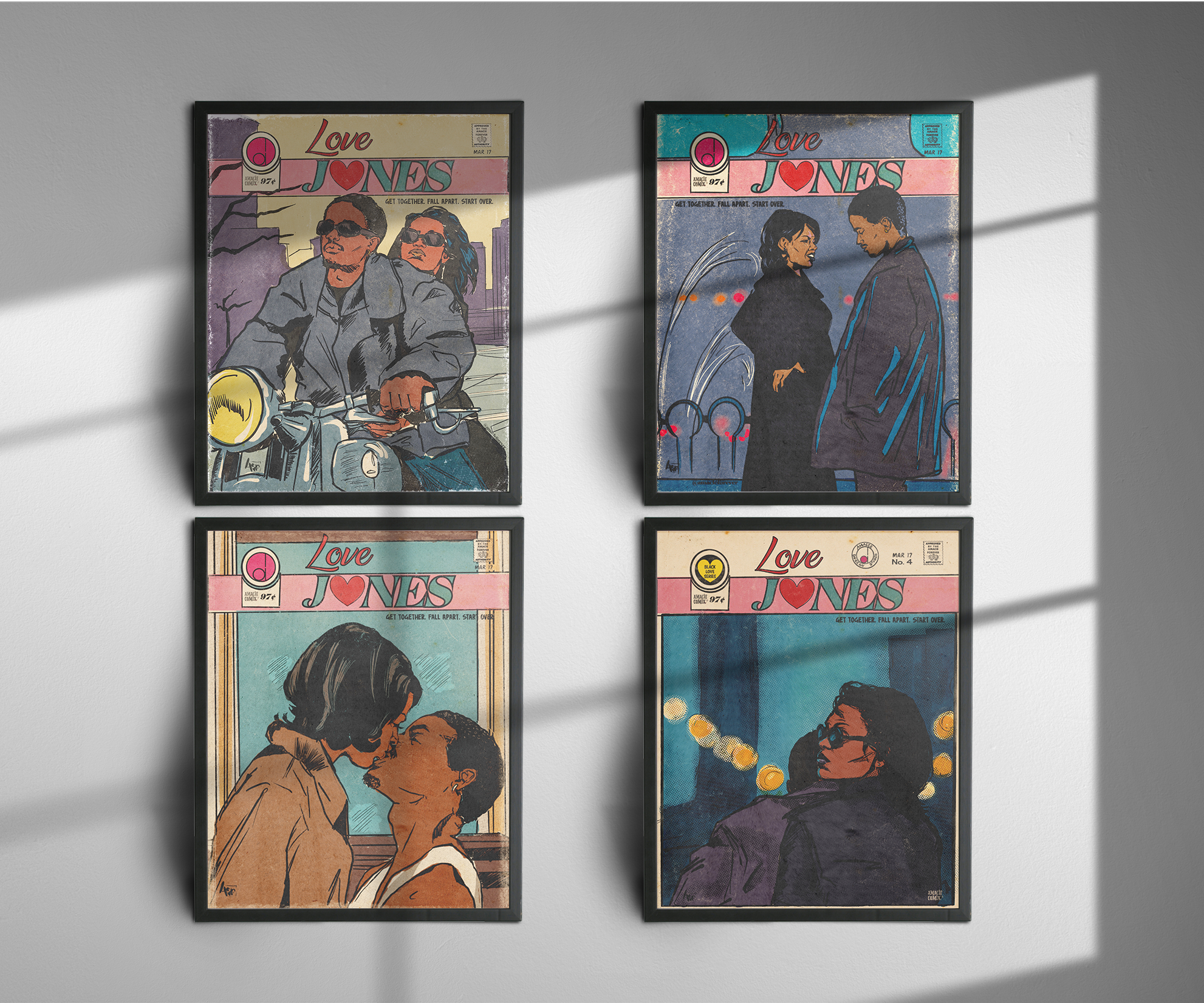 "Love Jones" #1- 4 Set Amacie Comix Prints Set 