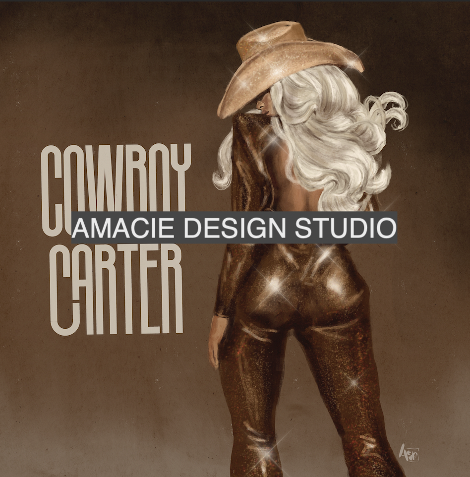 Cowboy Carter Back - Women's Cropped Hoodie