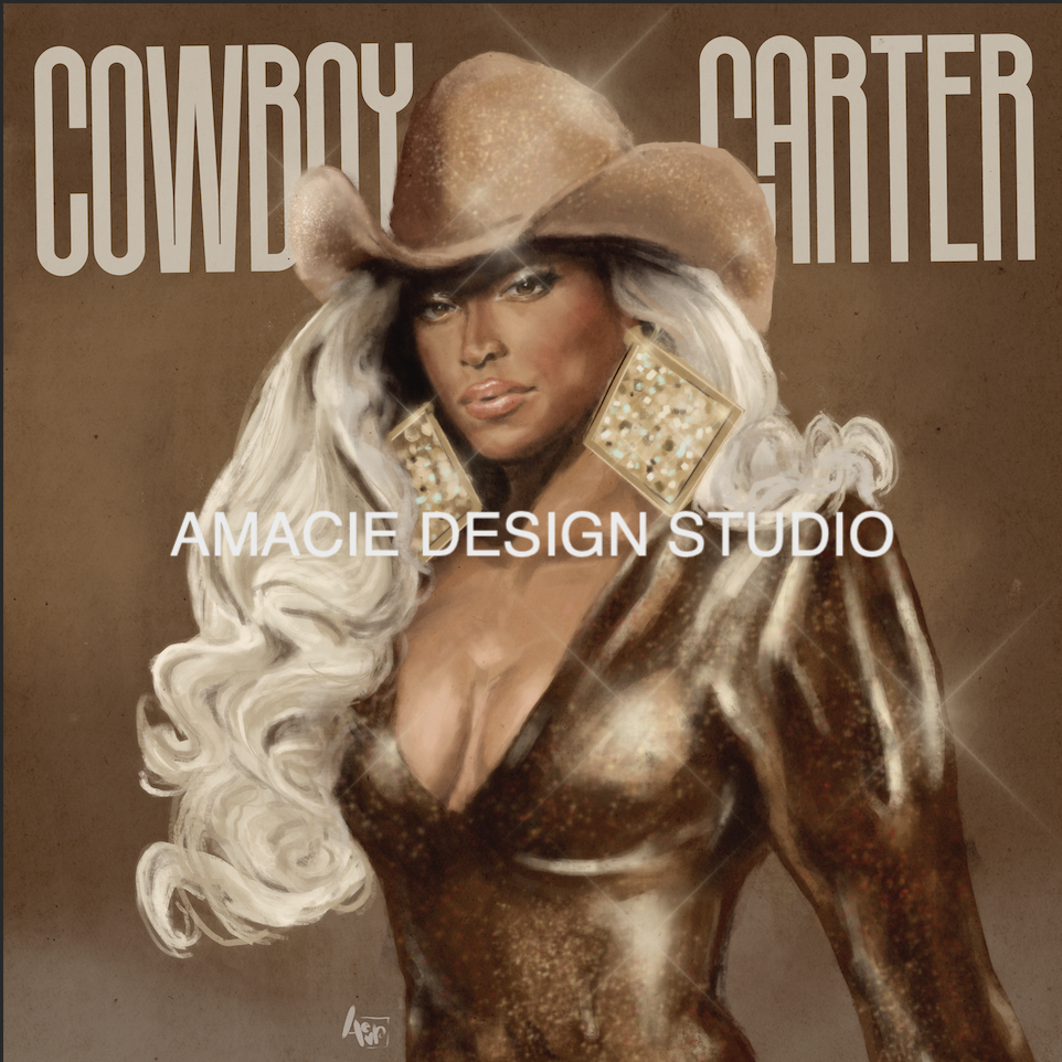  Cowboy Carter (Text) - Women's Cropped Hoodie