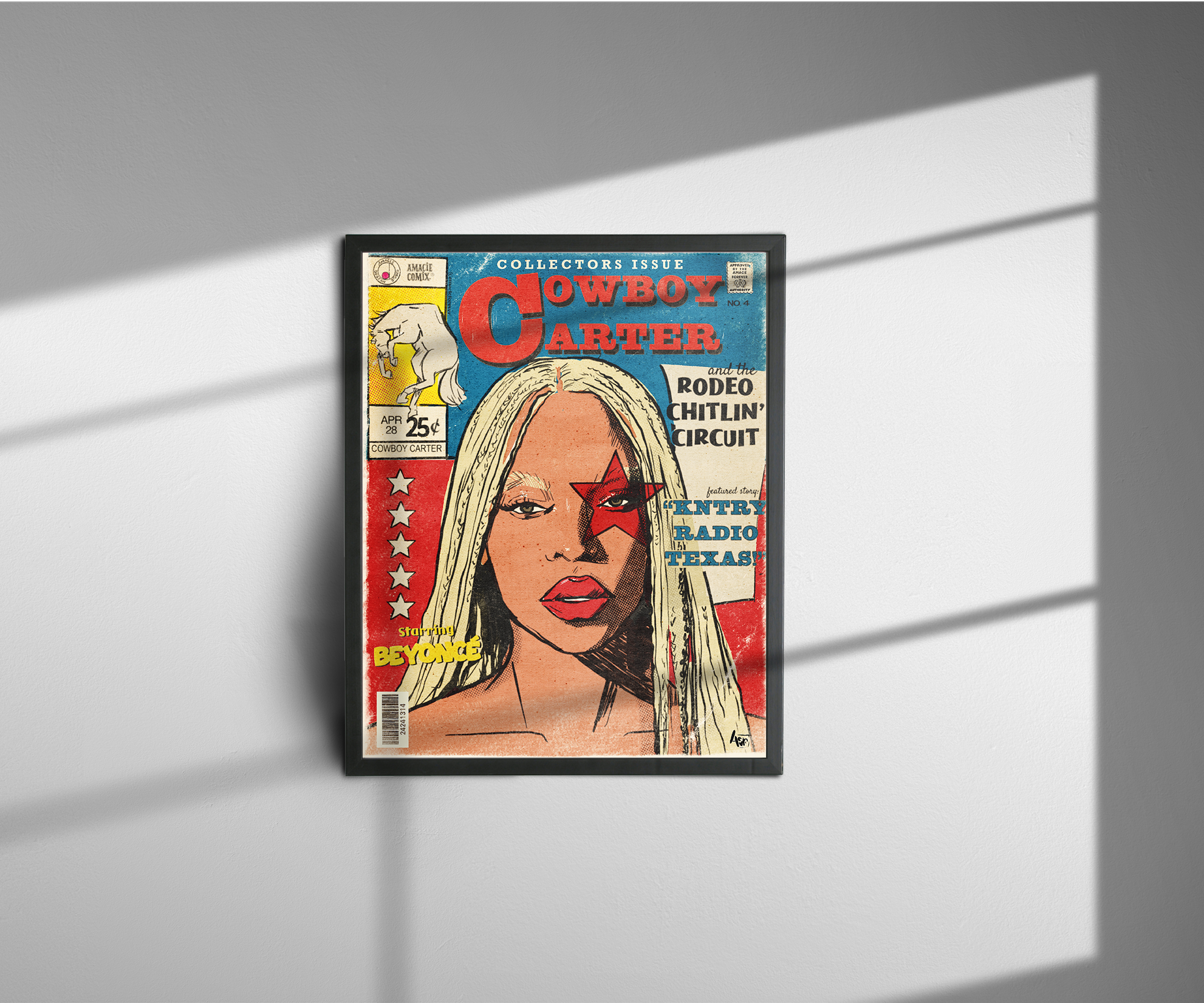 "Cowboy Carter Comic Cover" Amacie Comix Print