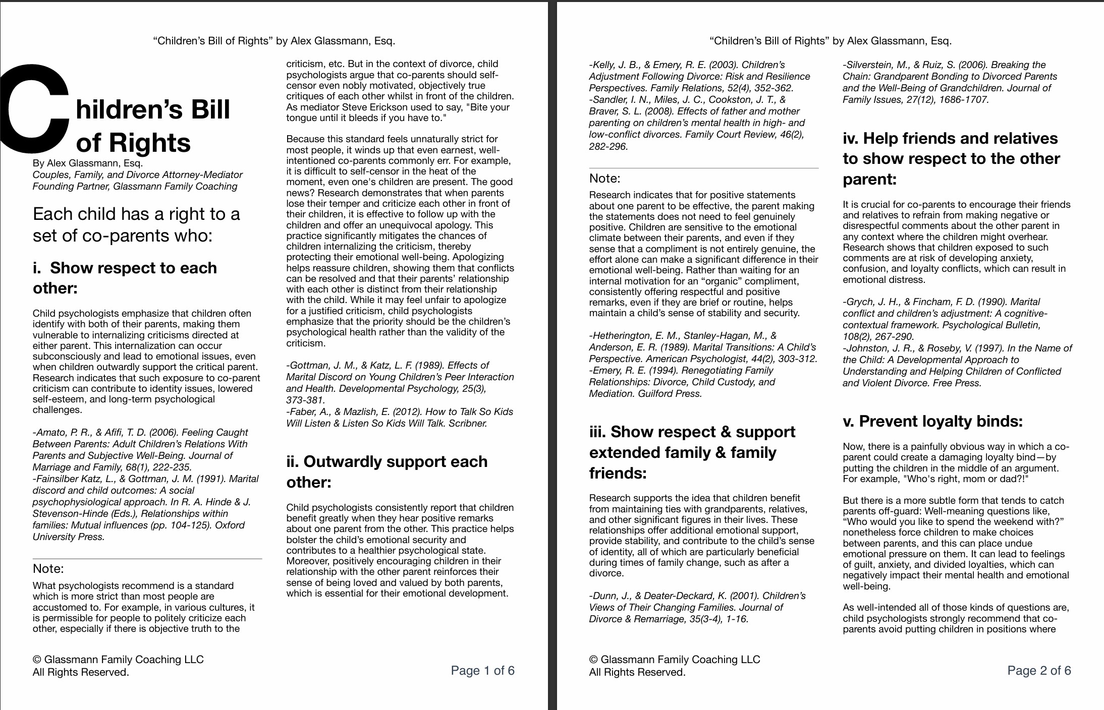 Children's Bill of Rights