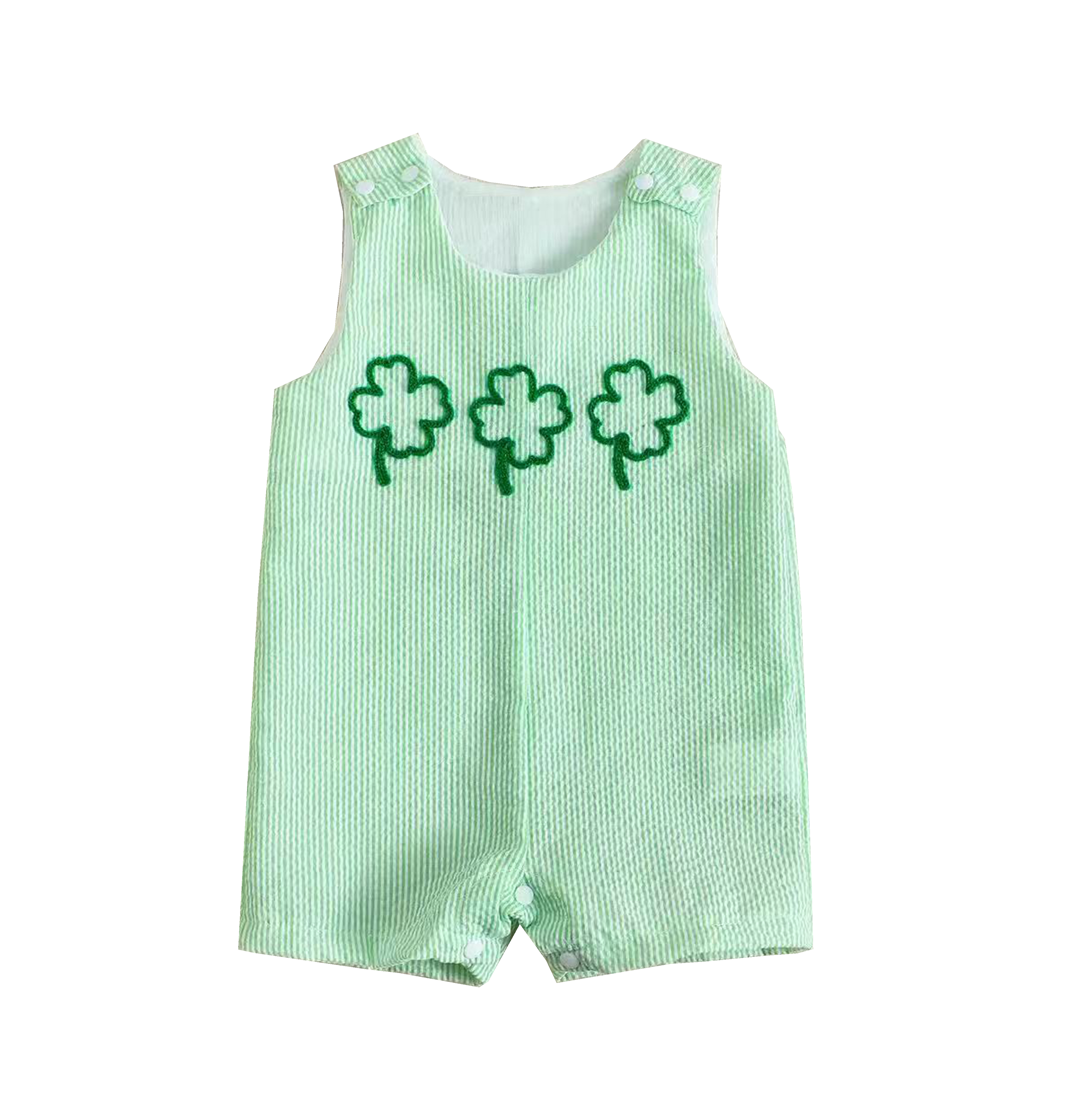Baby Green Shamrock Romper