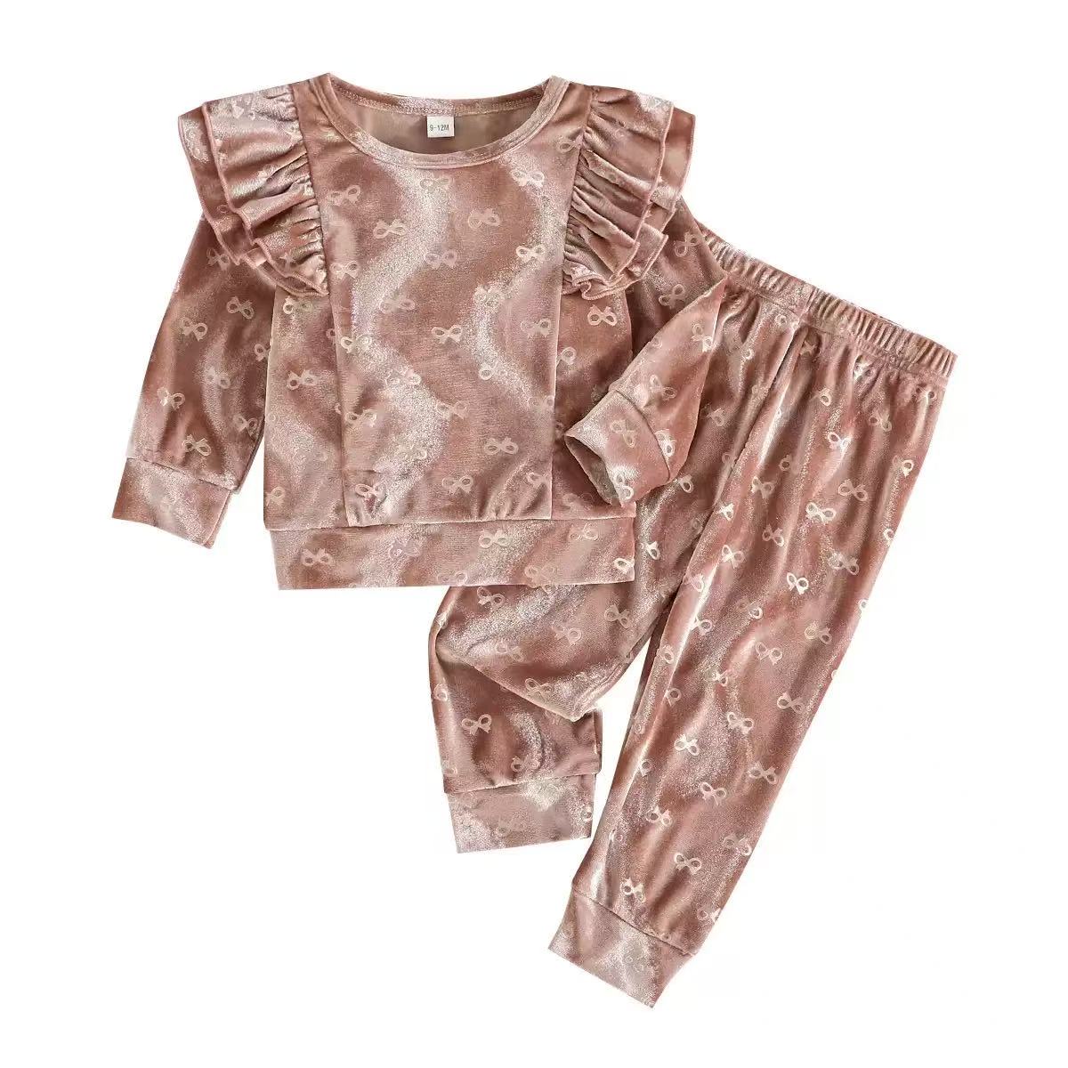 Girls’ Ruffled Pajama Set