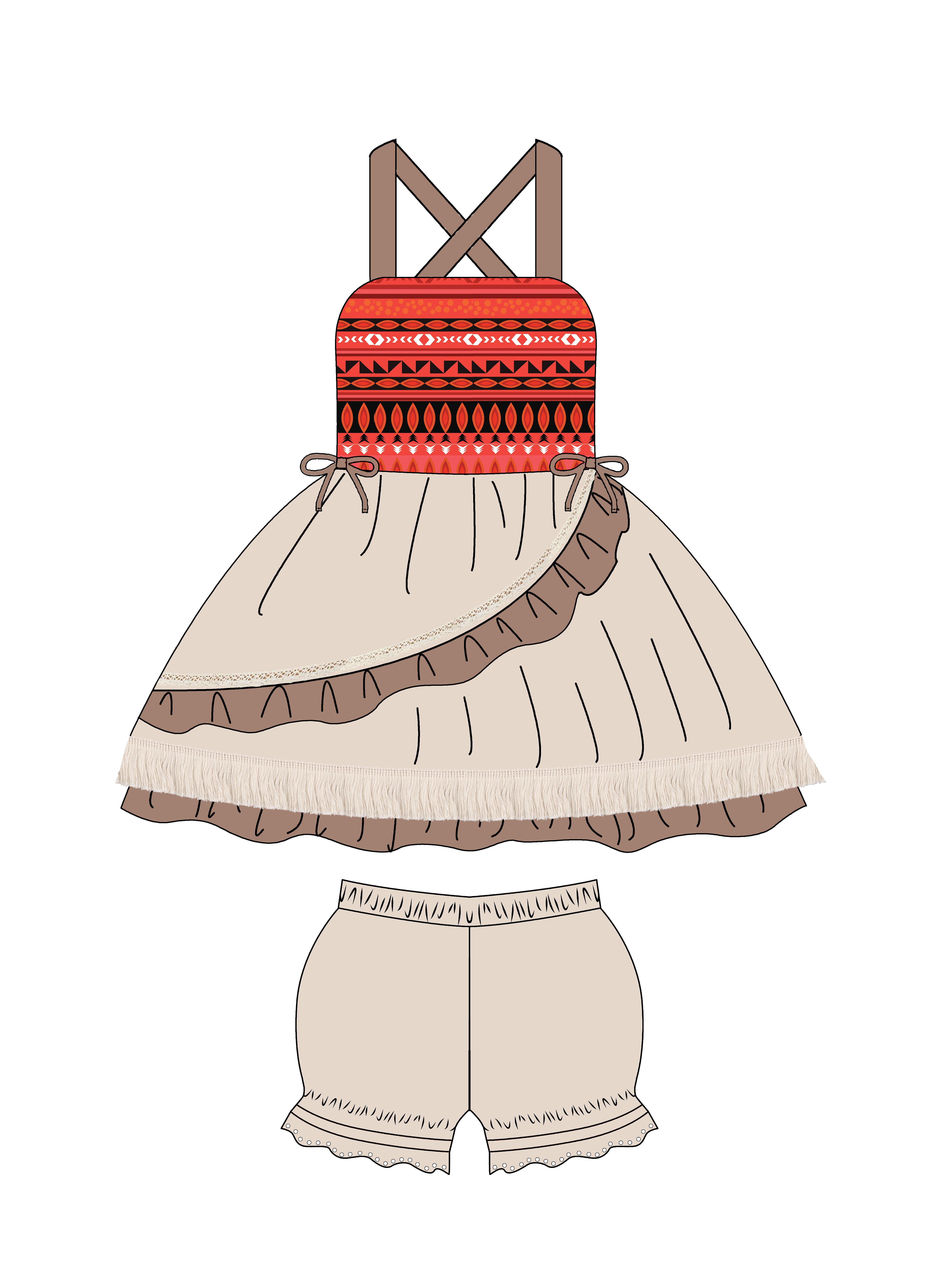 Custom Moana Girls Dress Suppliers for Children's Clothing