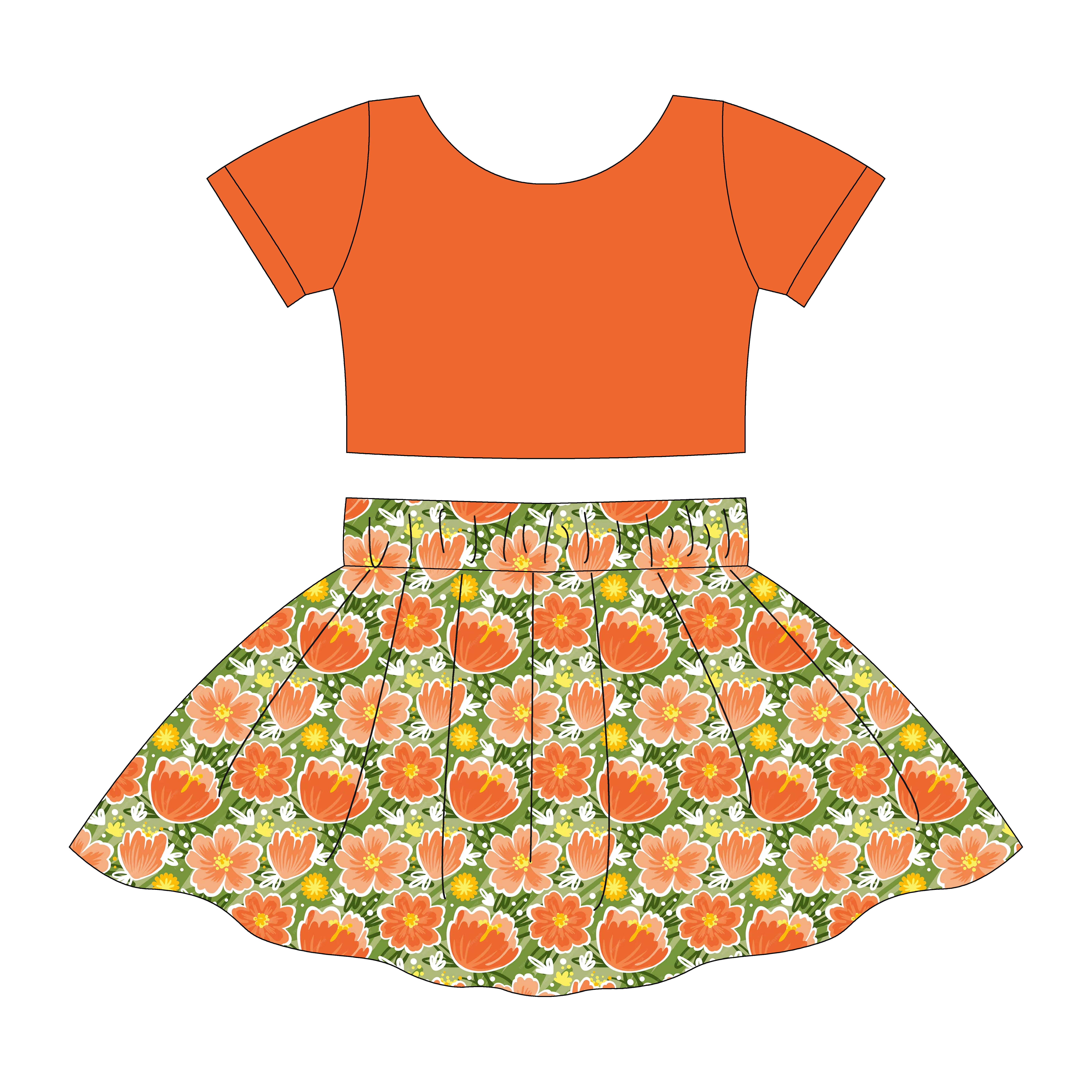 Two-piece Sports and Leisure Set for Girls kids wear wholesaler