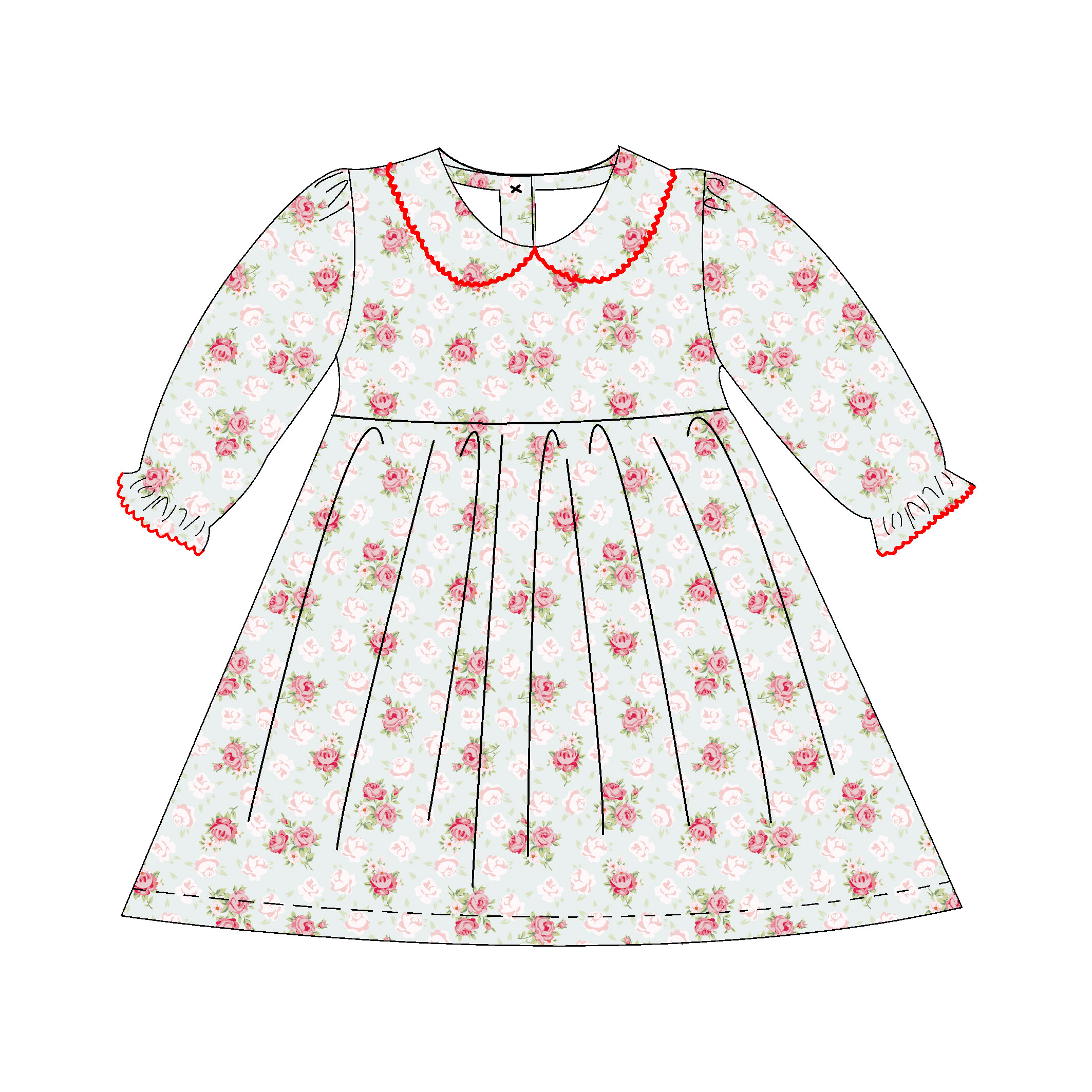 Long Sleeve Girls Dress Clothing Suppliers for Boutiques