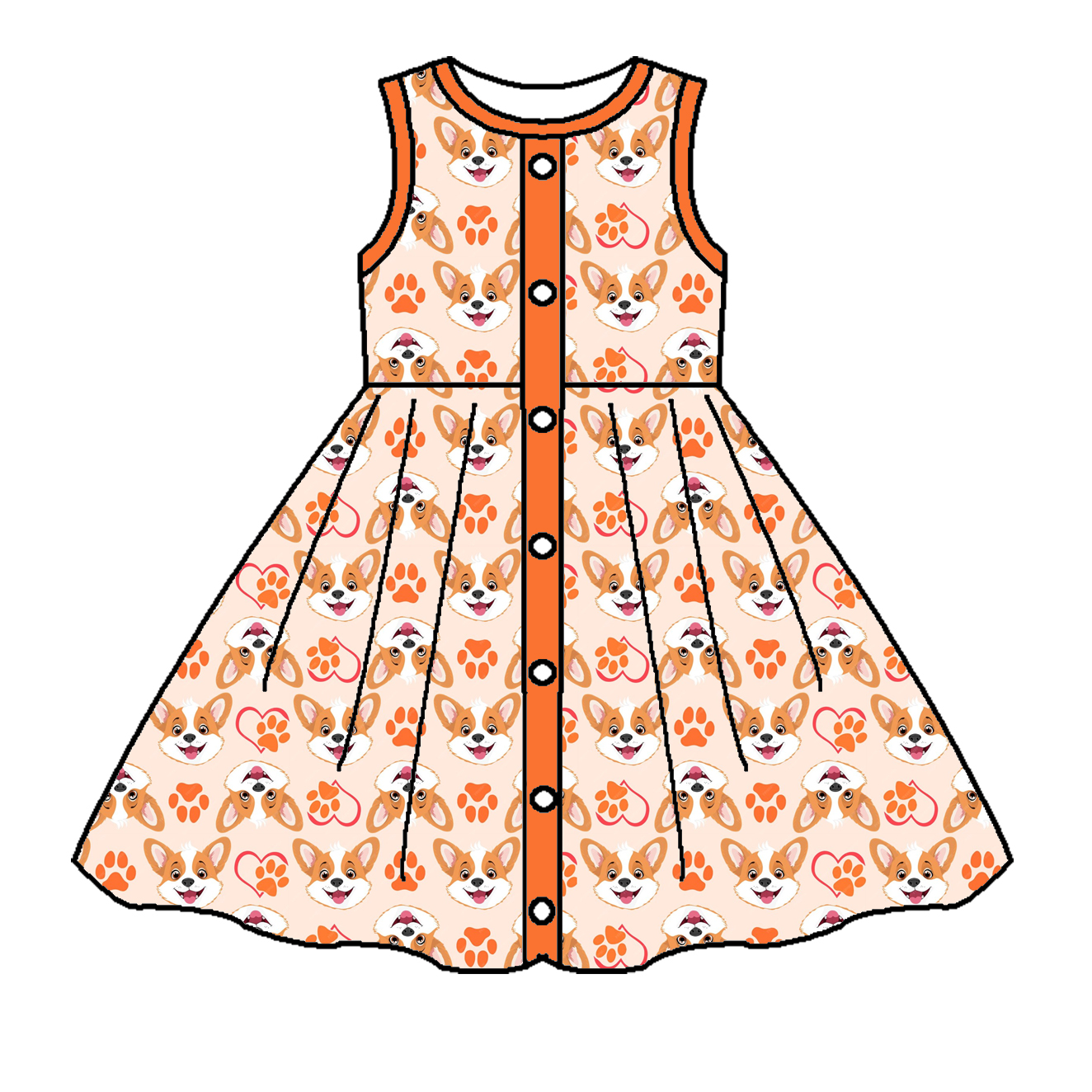 Custom Manufacture Cute Dog Dress 