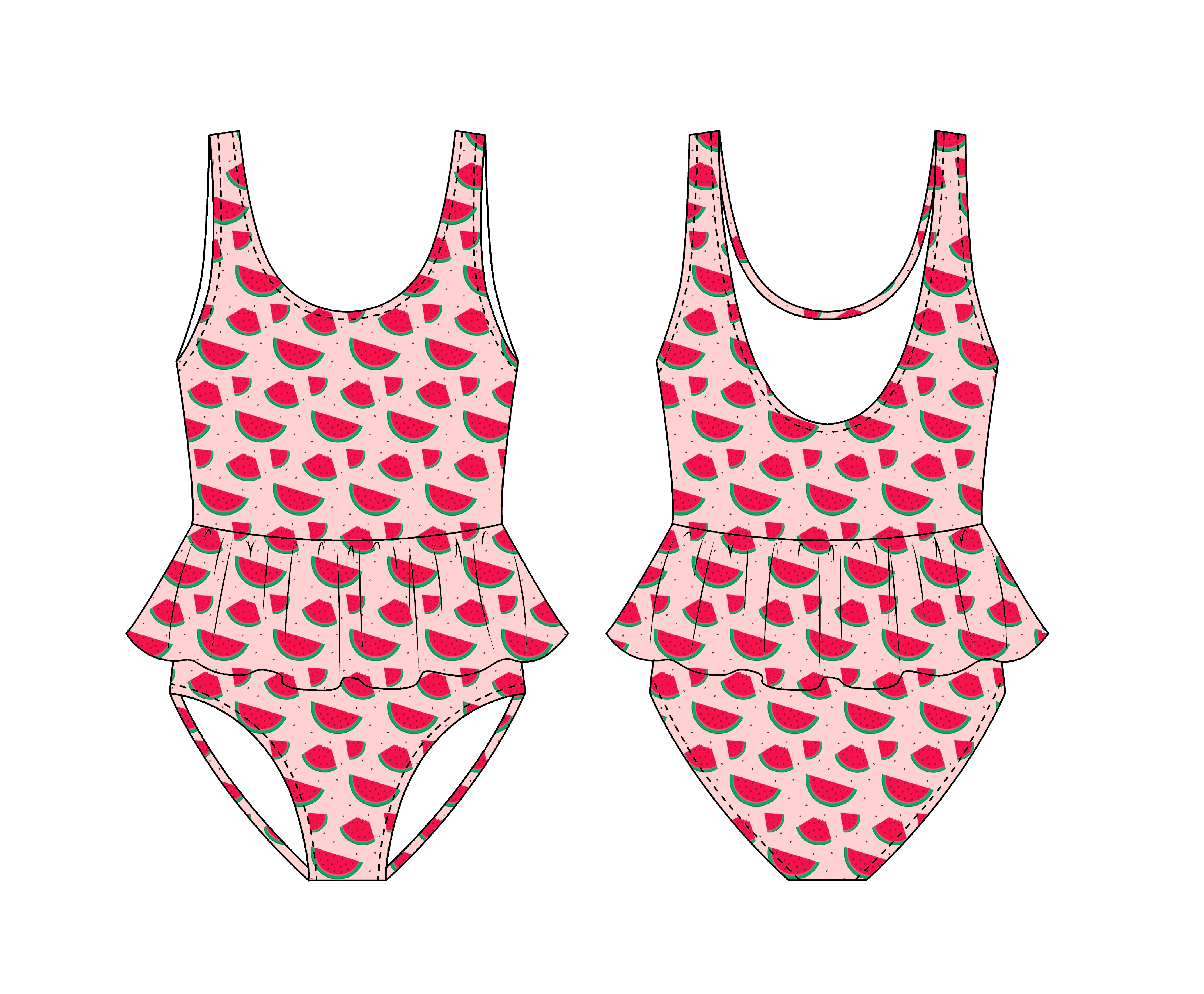 Watermelon Print Swimsuit