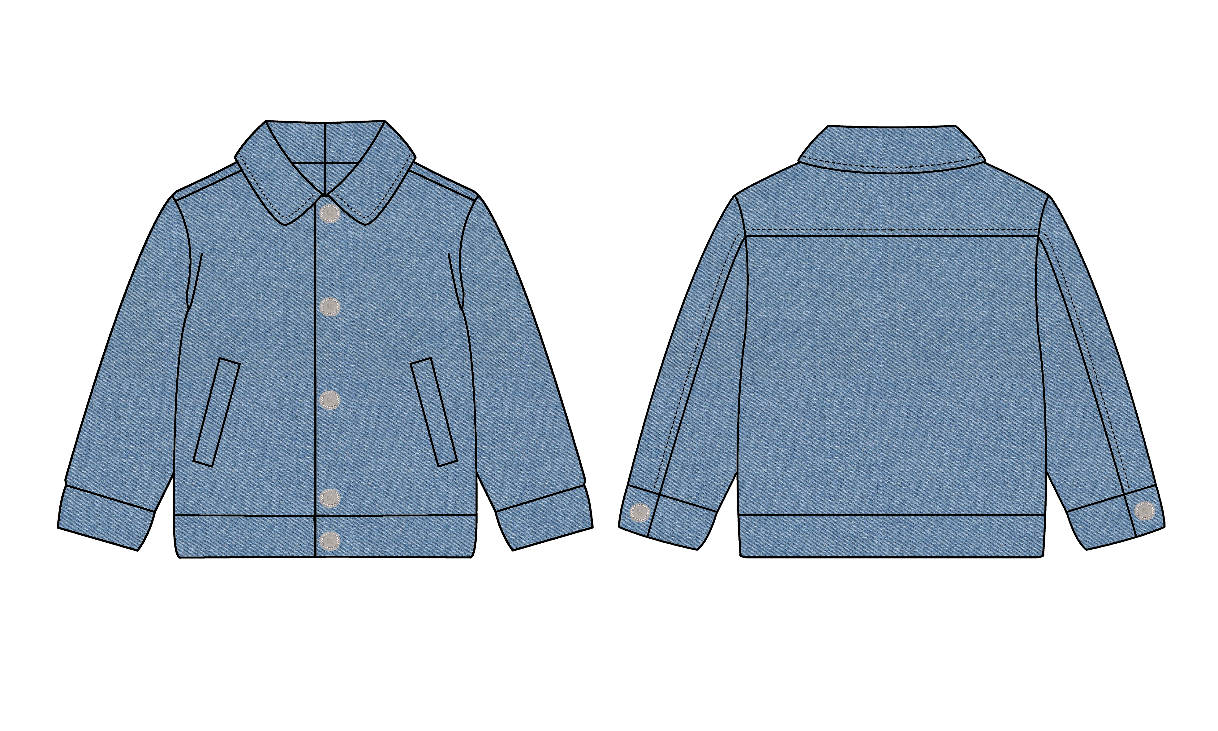 Kids Custom no MOQ Denim Jacket