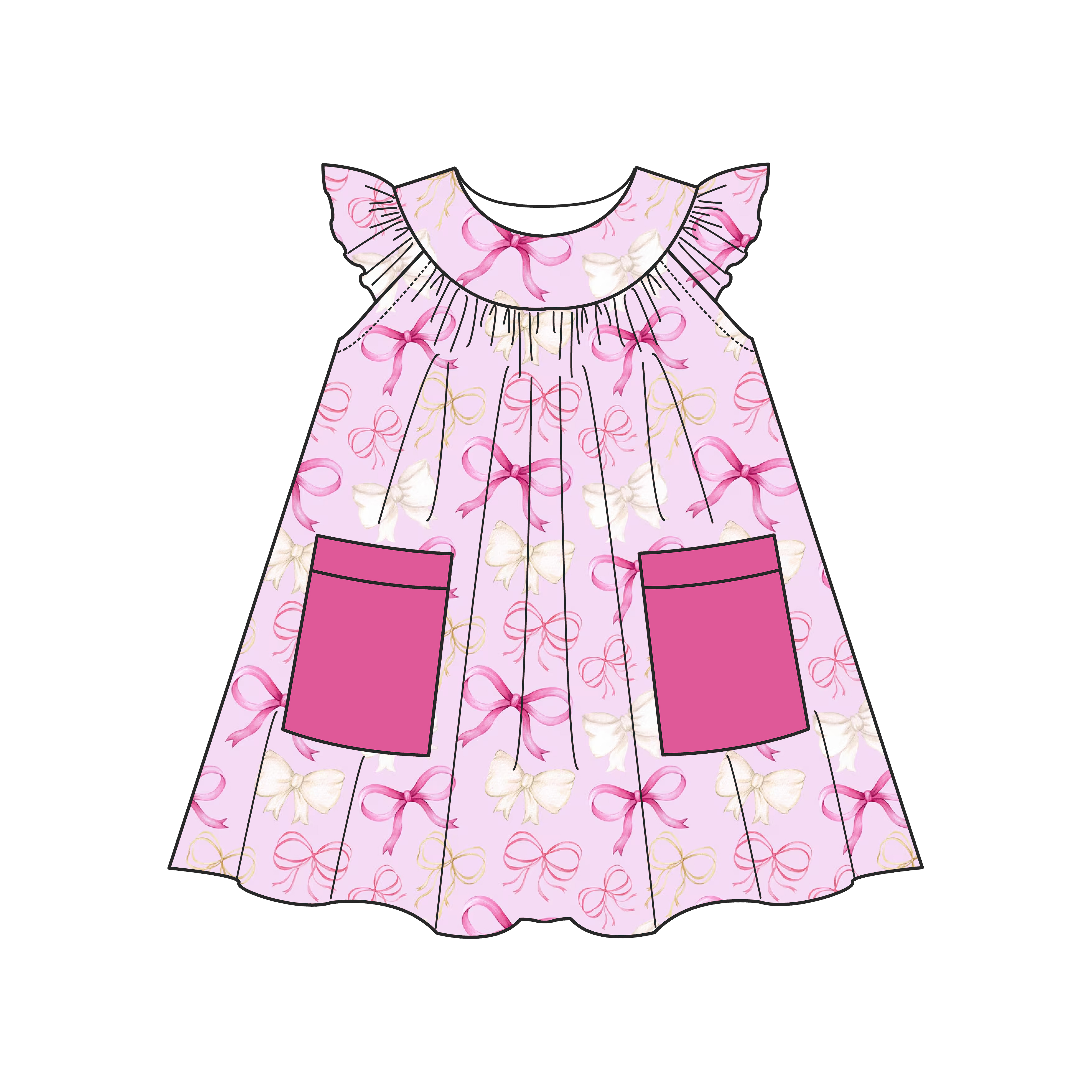Knit Cotton  custom print dresses