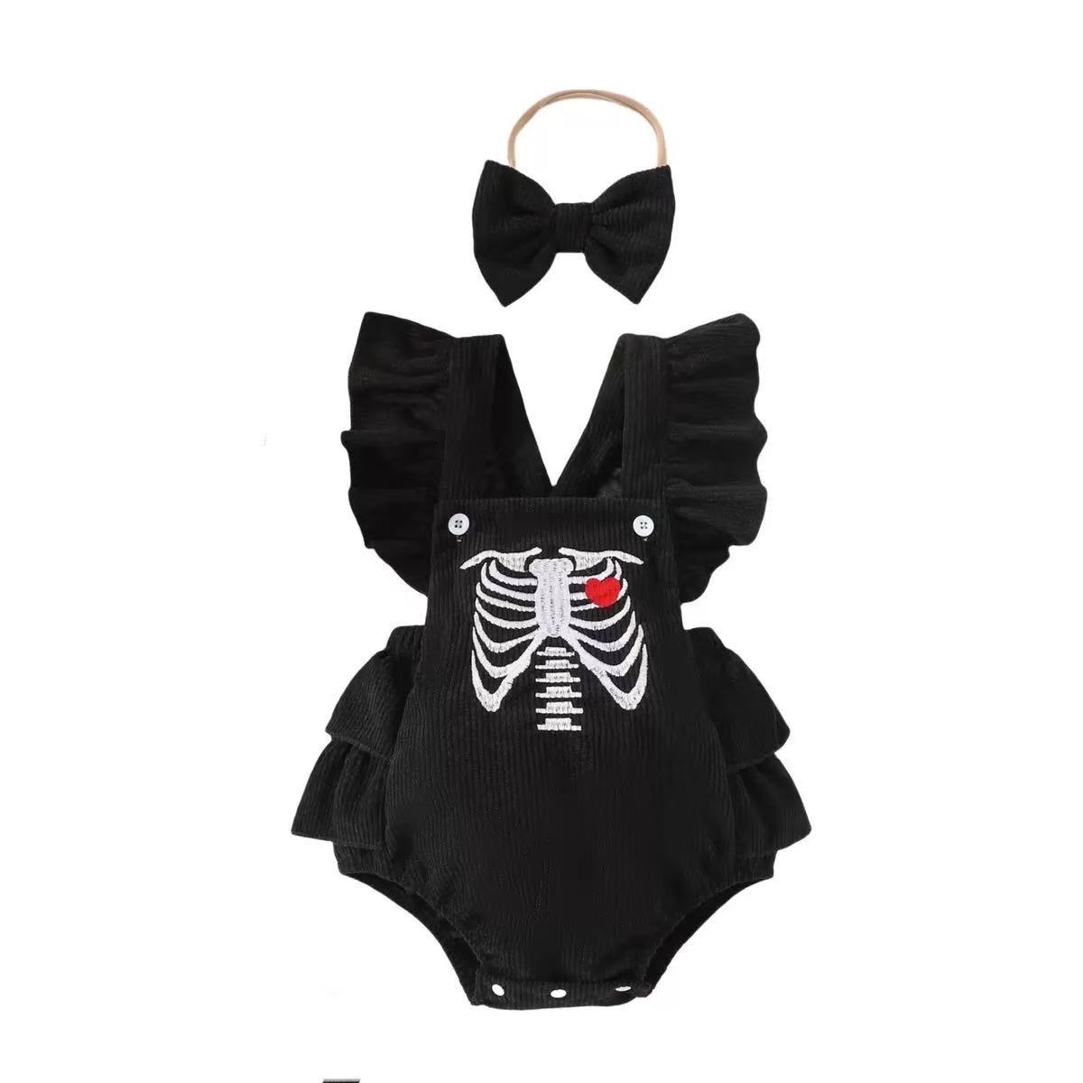 Baby Skeleton Romper Set