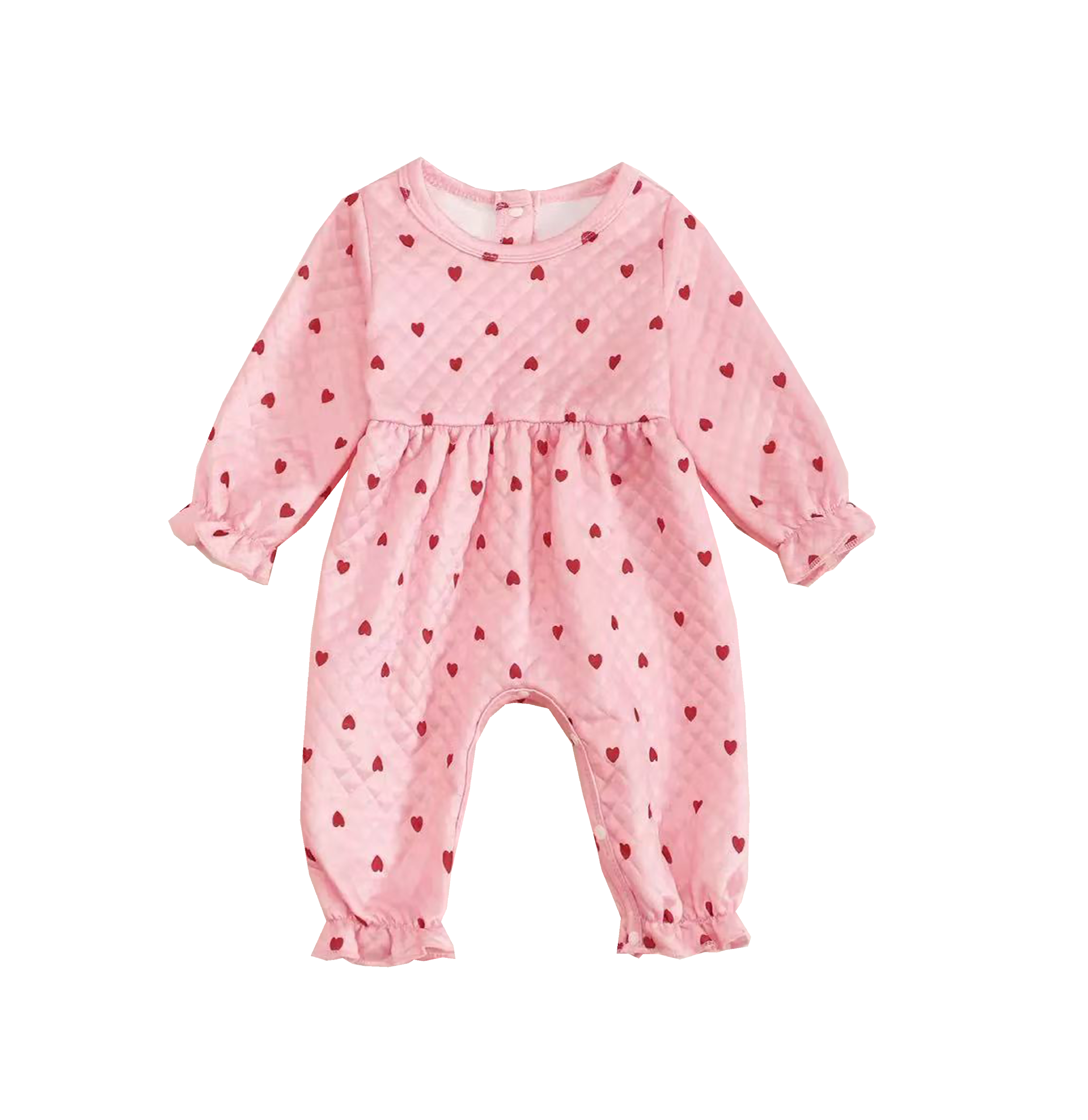 Baby Girl Pink Heart Romper
