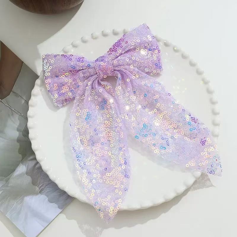 Sequin Sheer Hair Bow