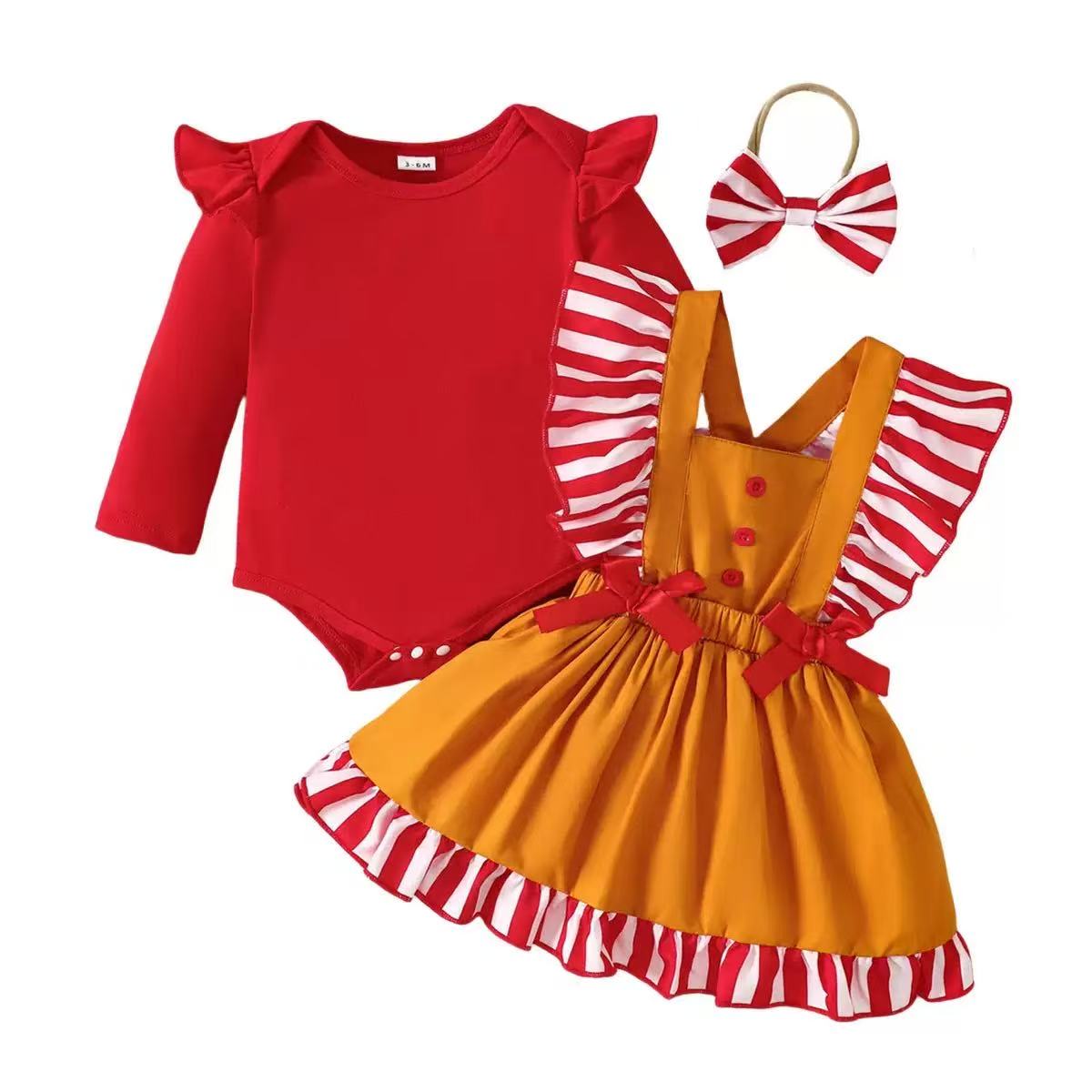 Baby Girl's Colorful Dress Set