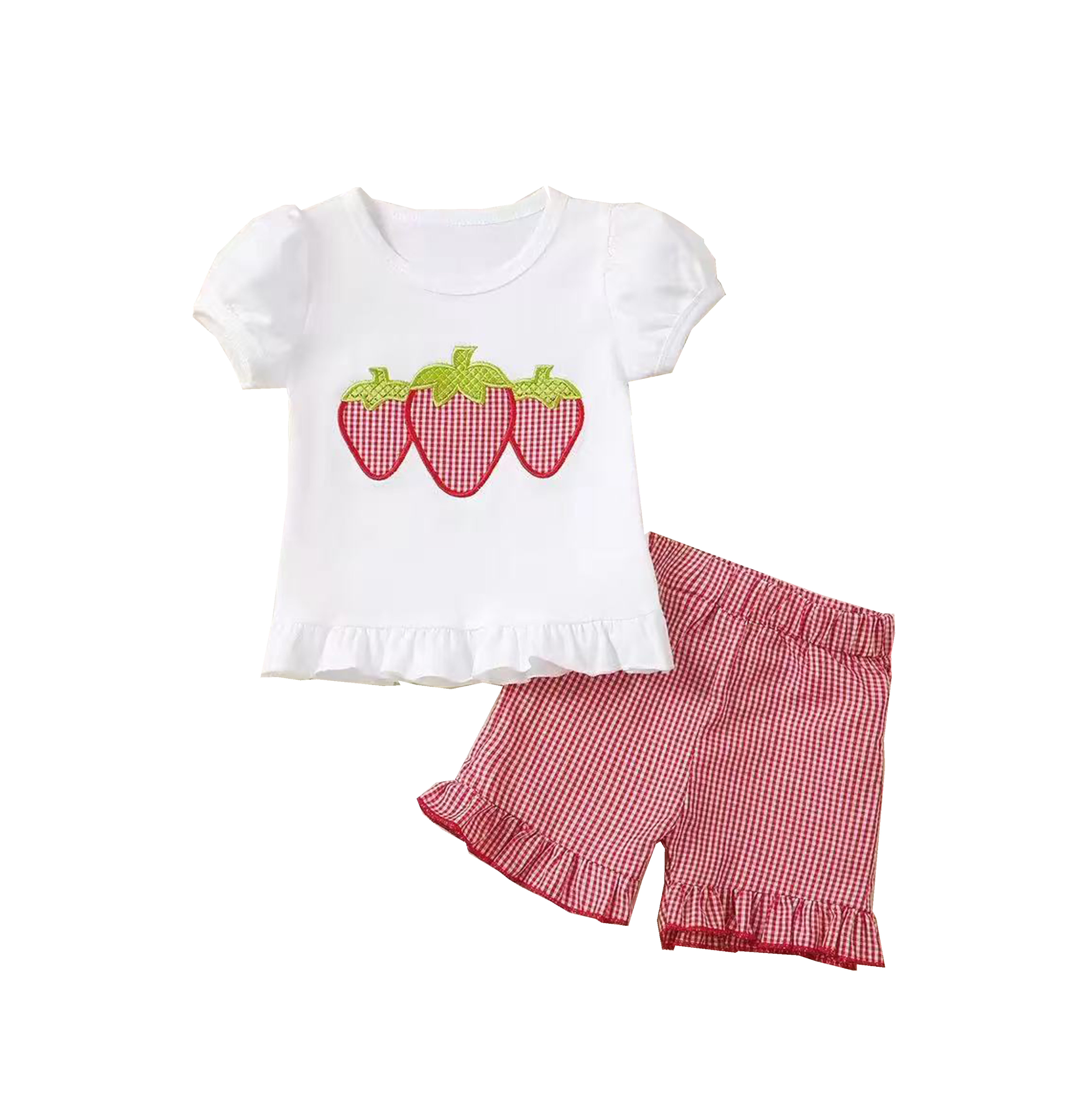 Girls' Strawberry Outfit Set