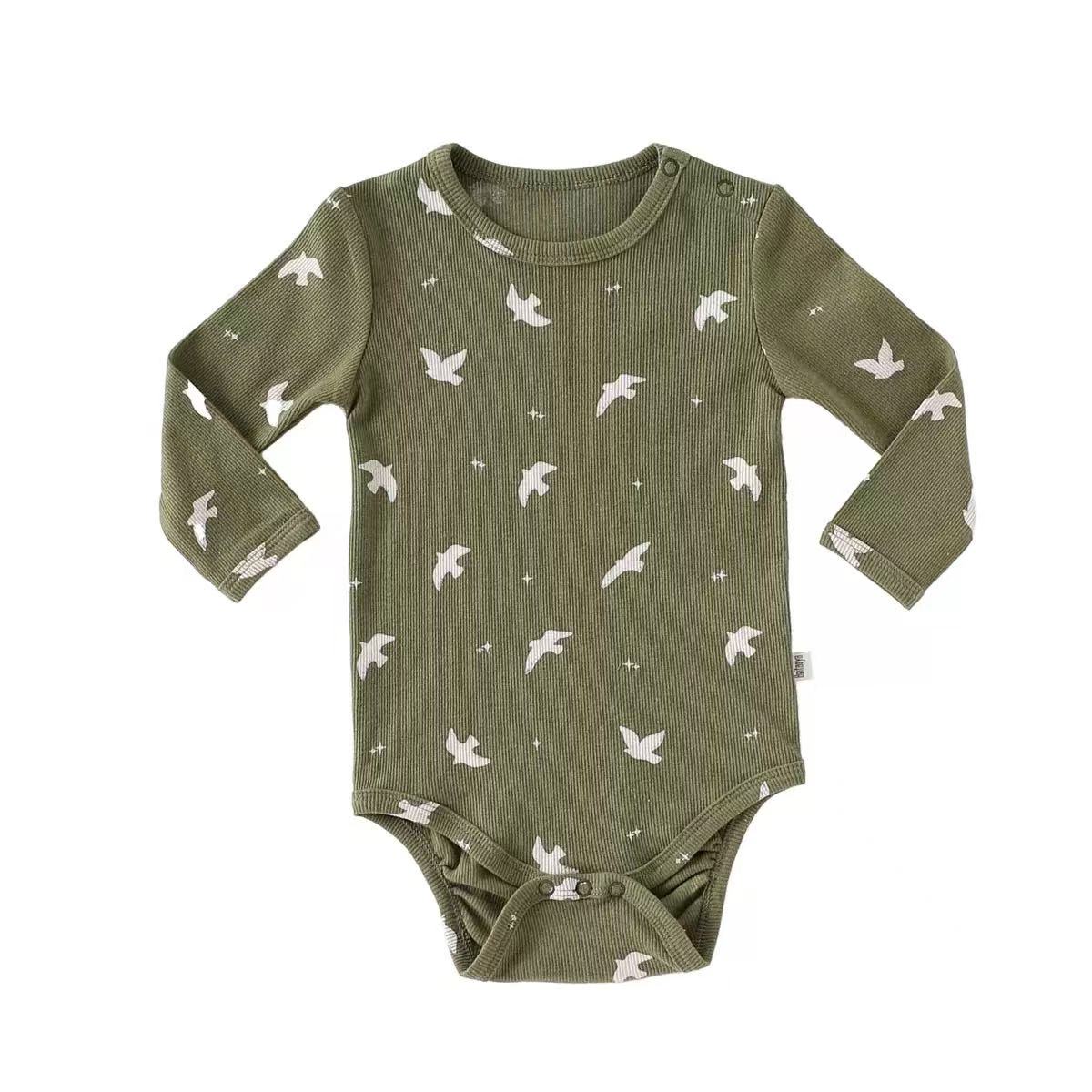 Olive Green Baby Bodysuit
