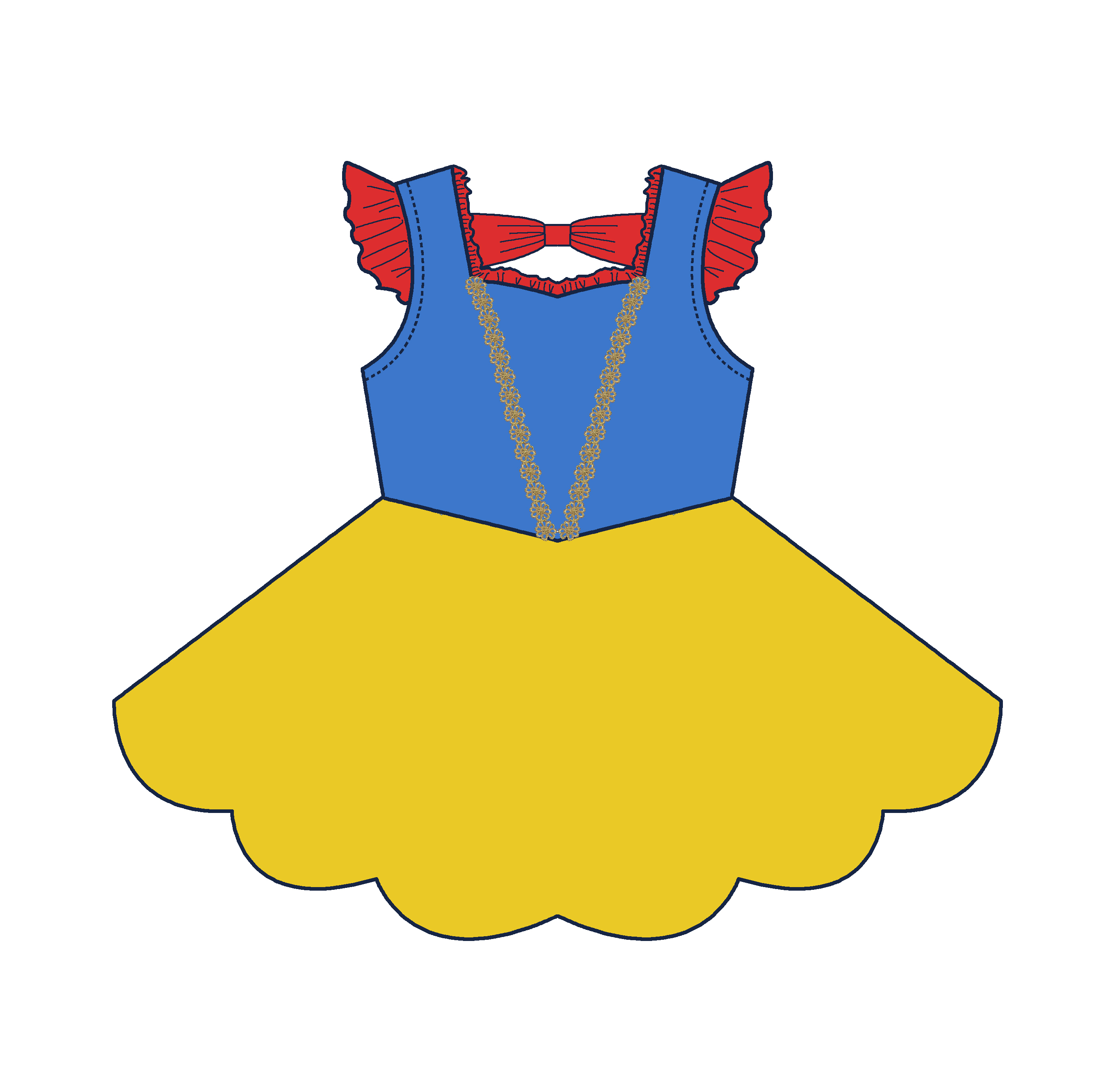 Snow White-inspired Princess Dress