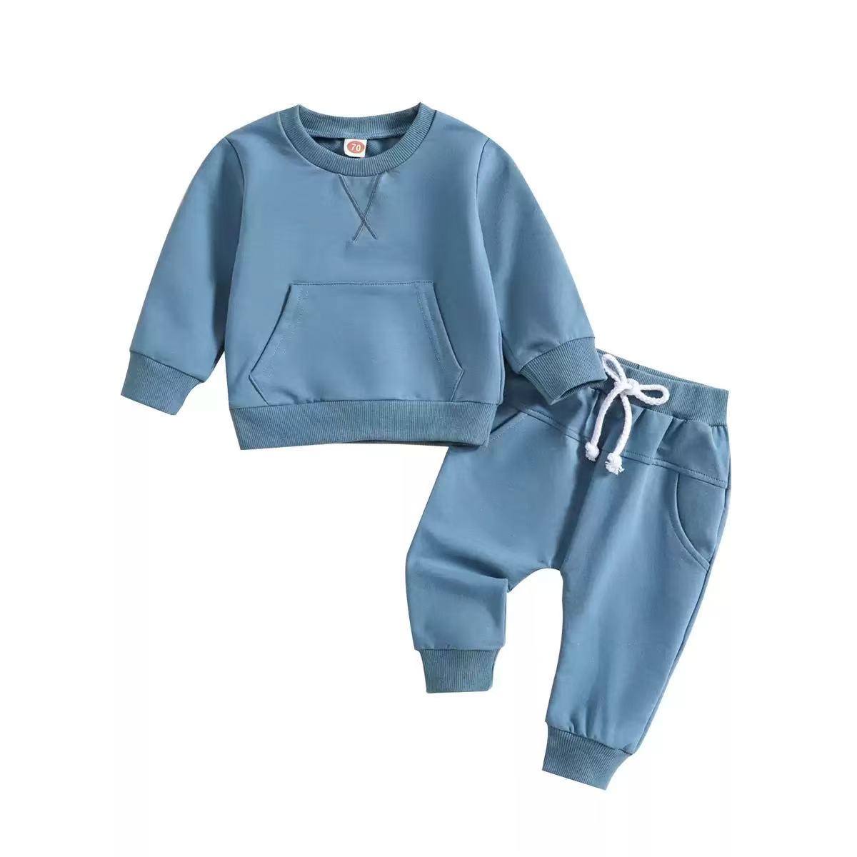 Children's Blue Sweatshirt and Pants Set