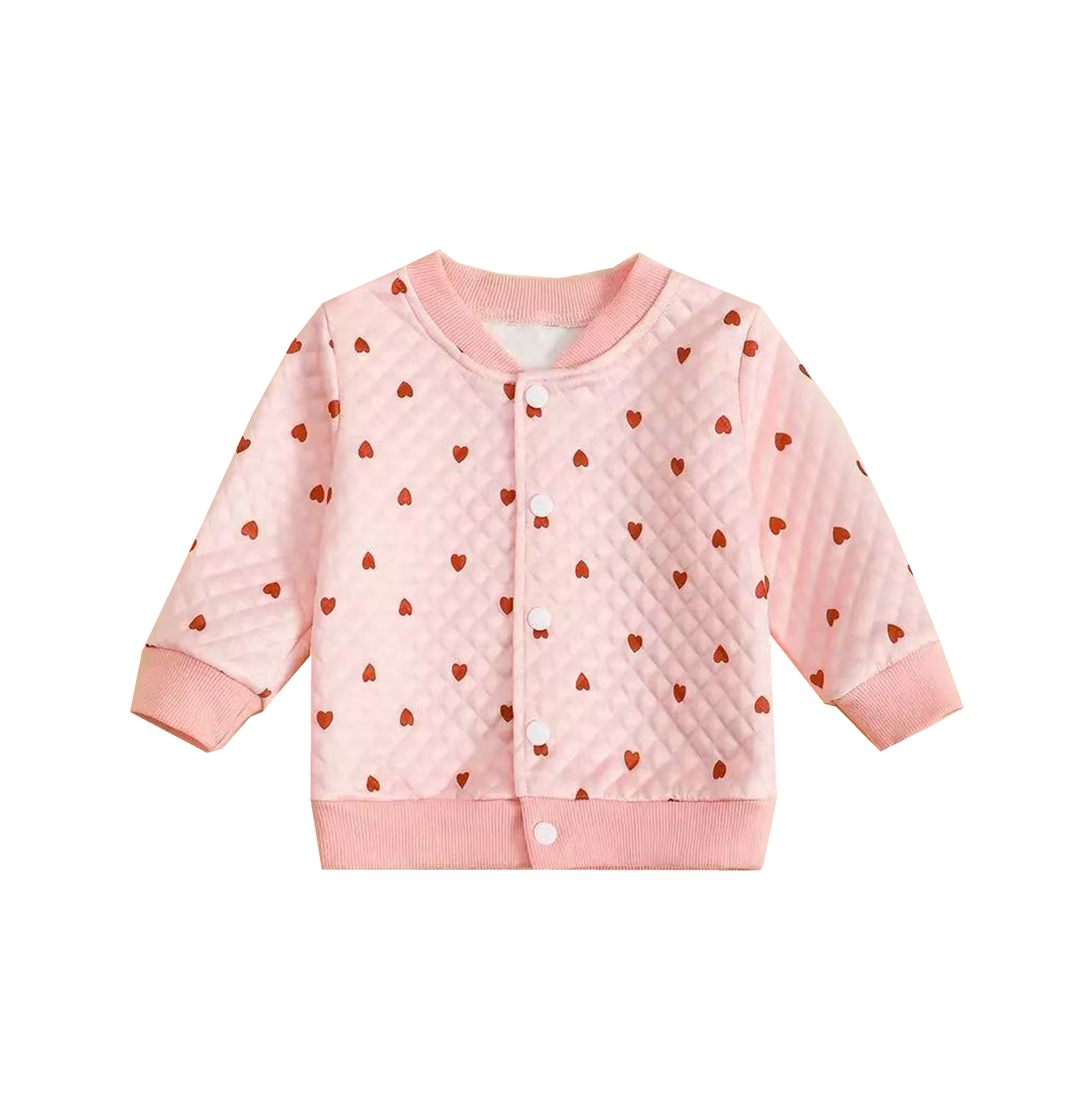Baby Girl Pink Heart Print Jacket