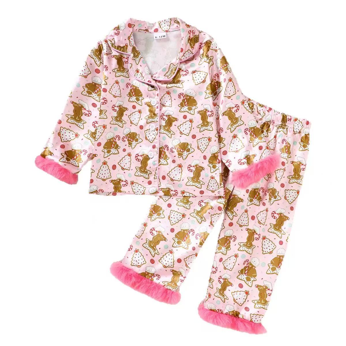 Kids Bear Print Pajama Set