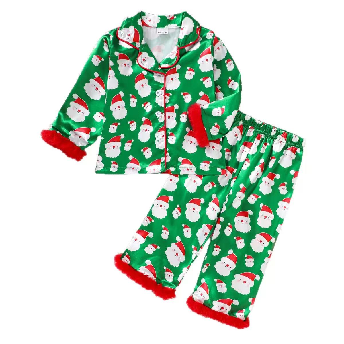 Santa Claus Print Christmas Pajamas