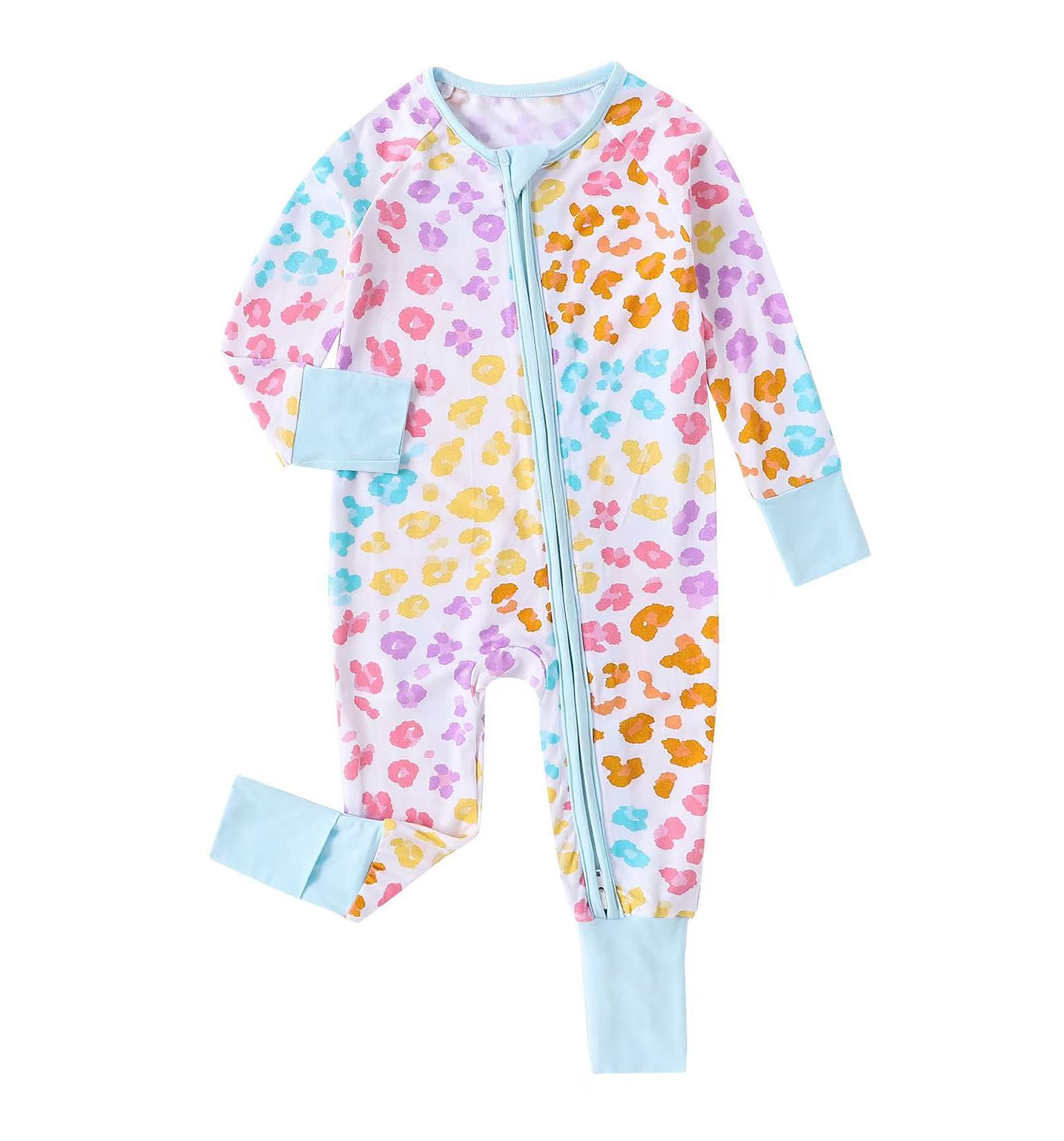 Colorful Leopard Print Baby Onesie