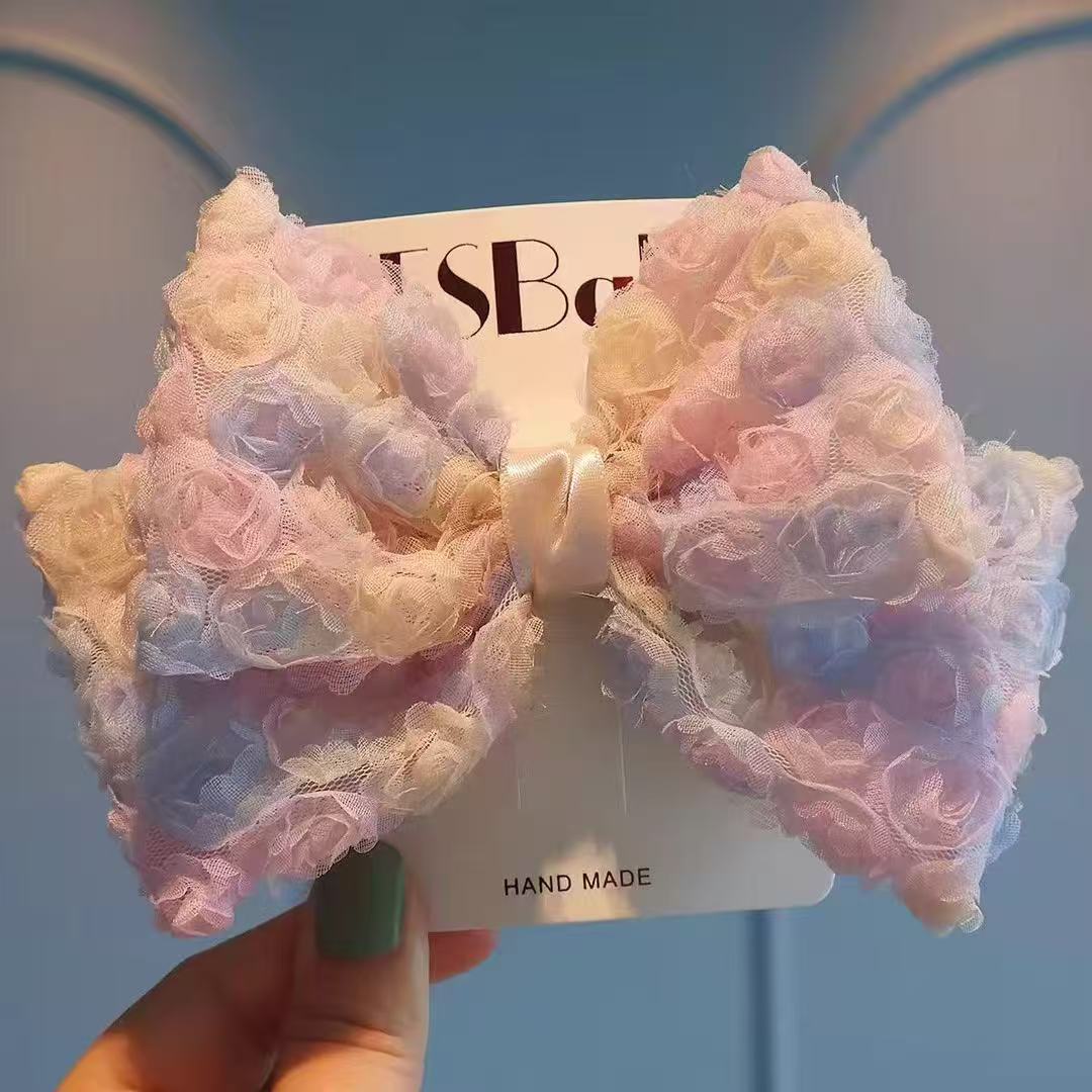 Pastel Floral Fabric Bow