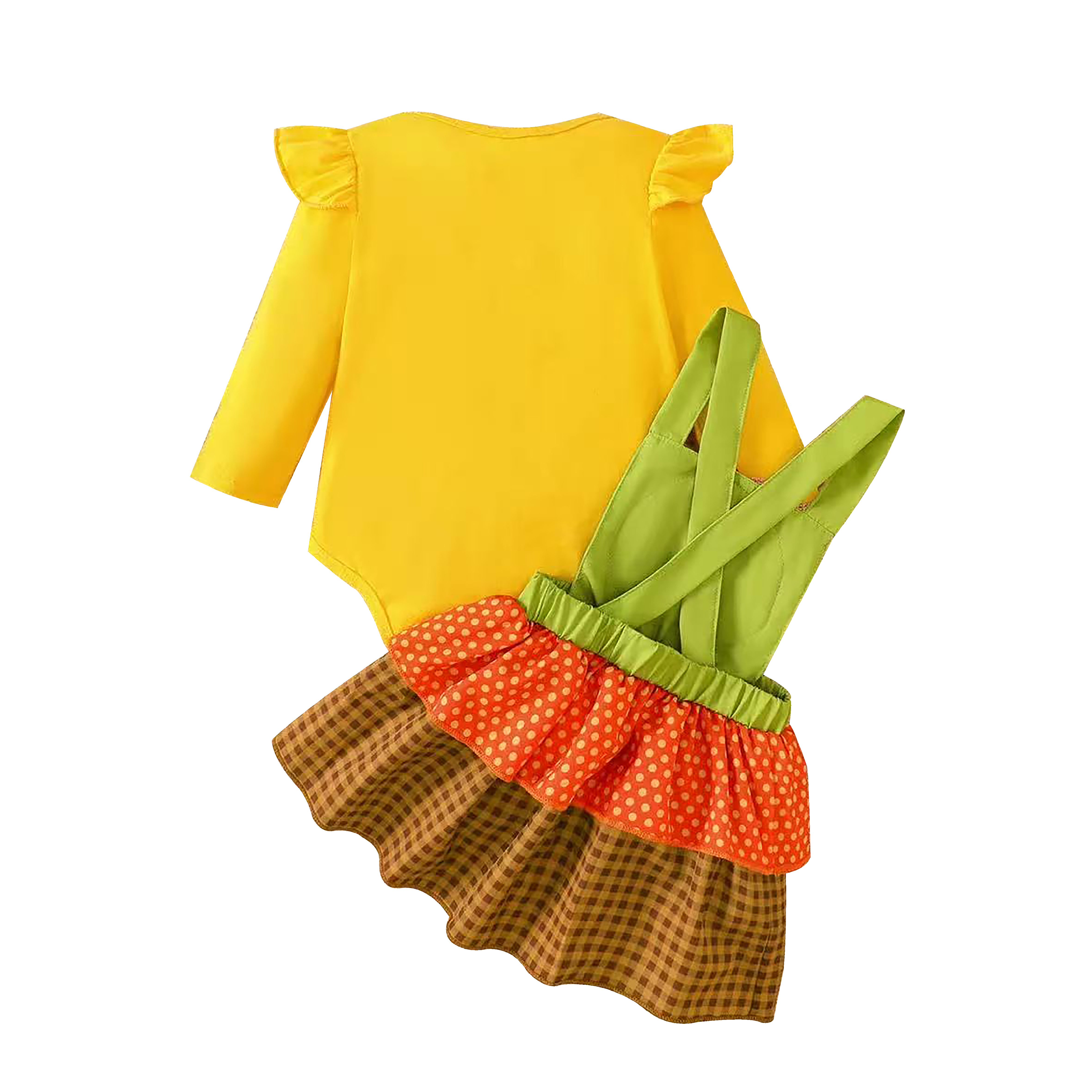 Girls' Thanksgiving Turkey Dress Set