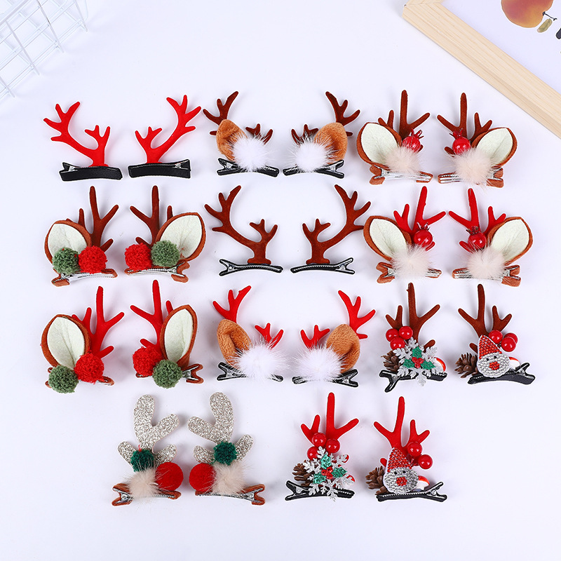 Cute Reindeer Hair Clips