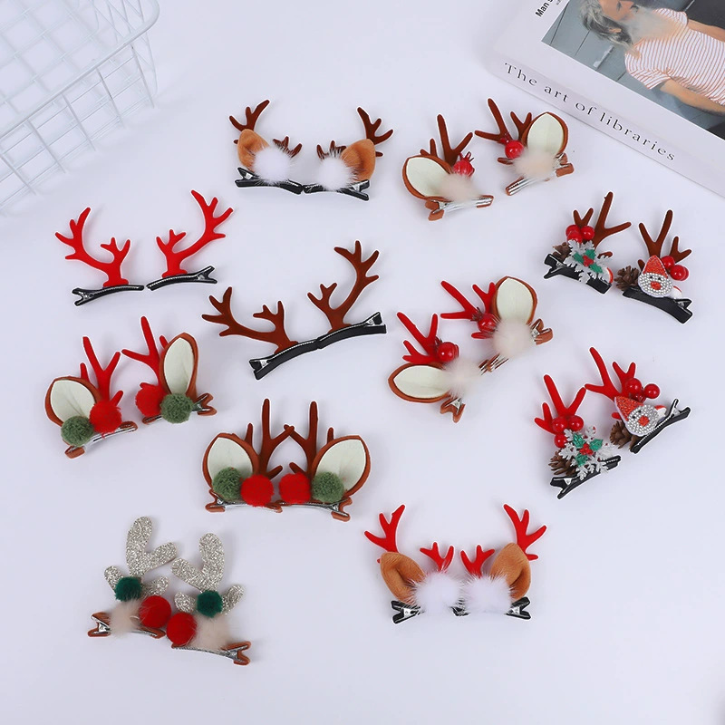 Cute Reindeer Hair Clips